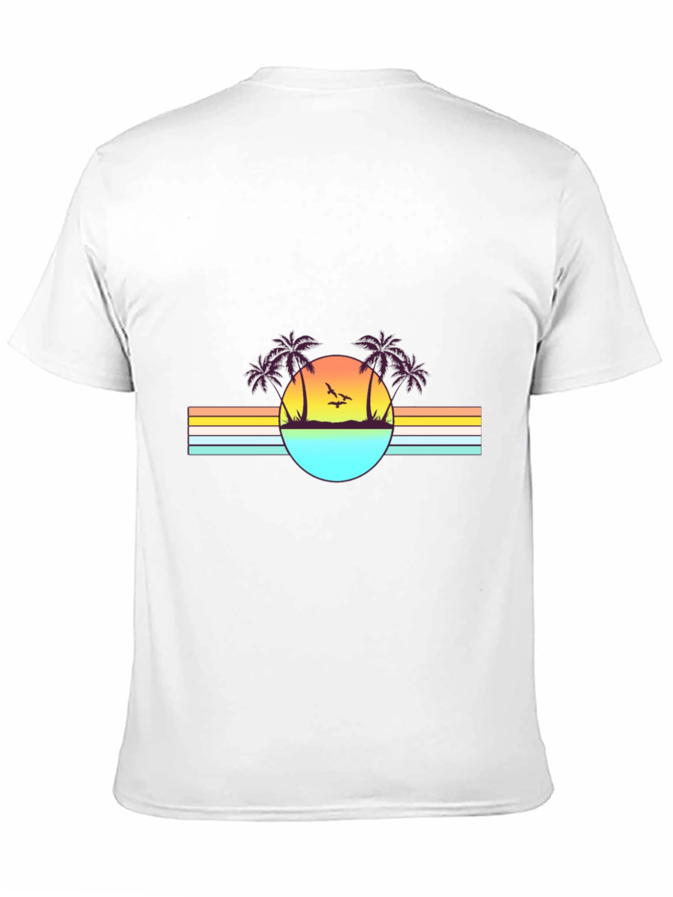 Retro Sunset Palm Tree Graphic Tee