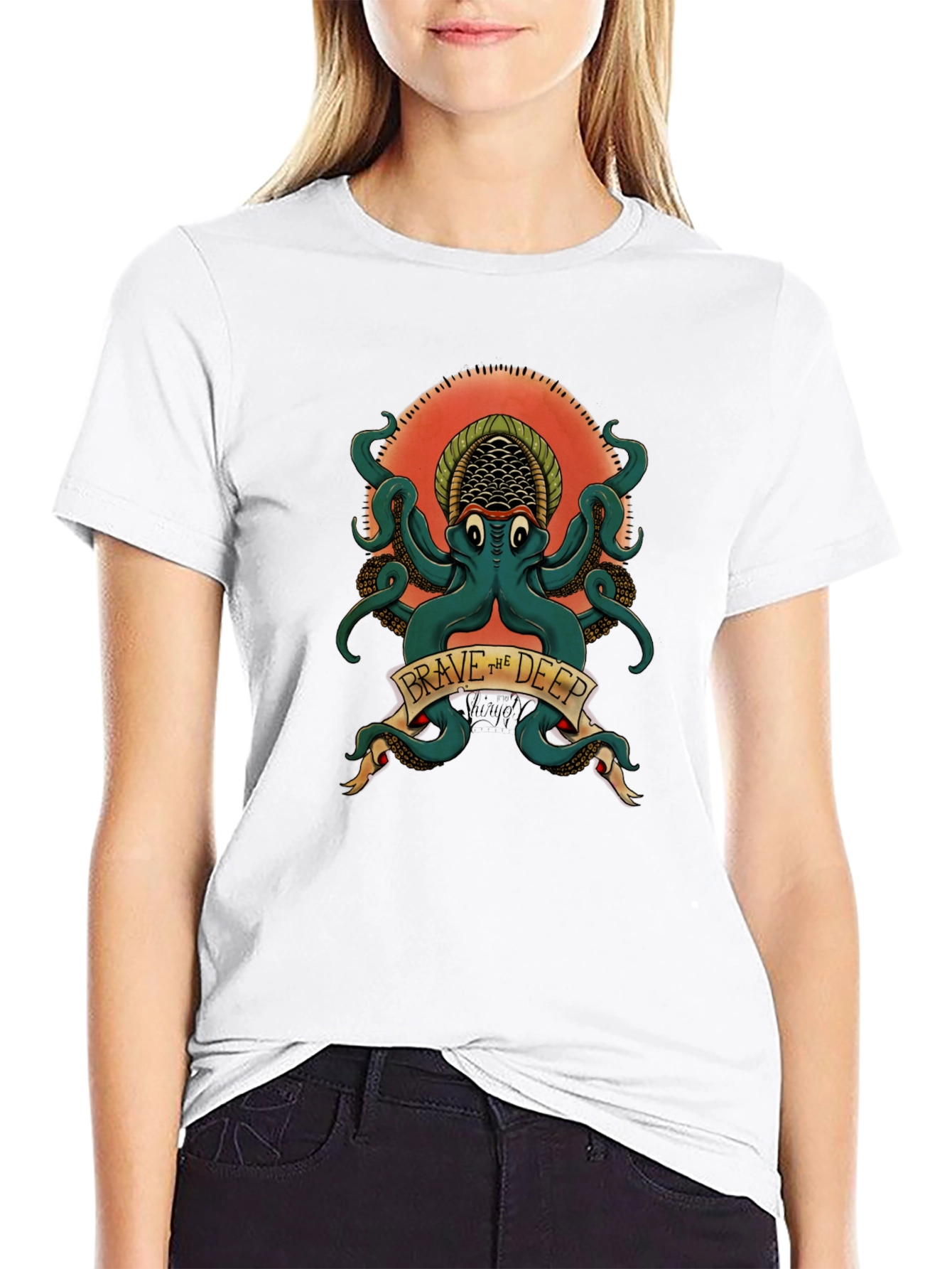 Brave the Deep Octopus Graphic Tee