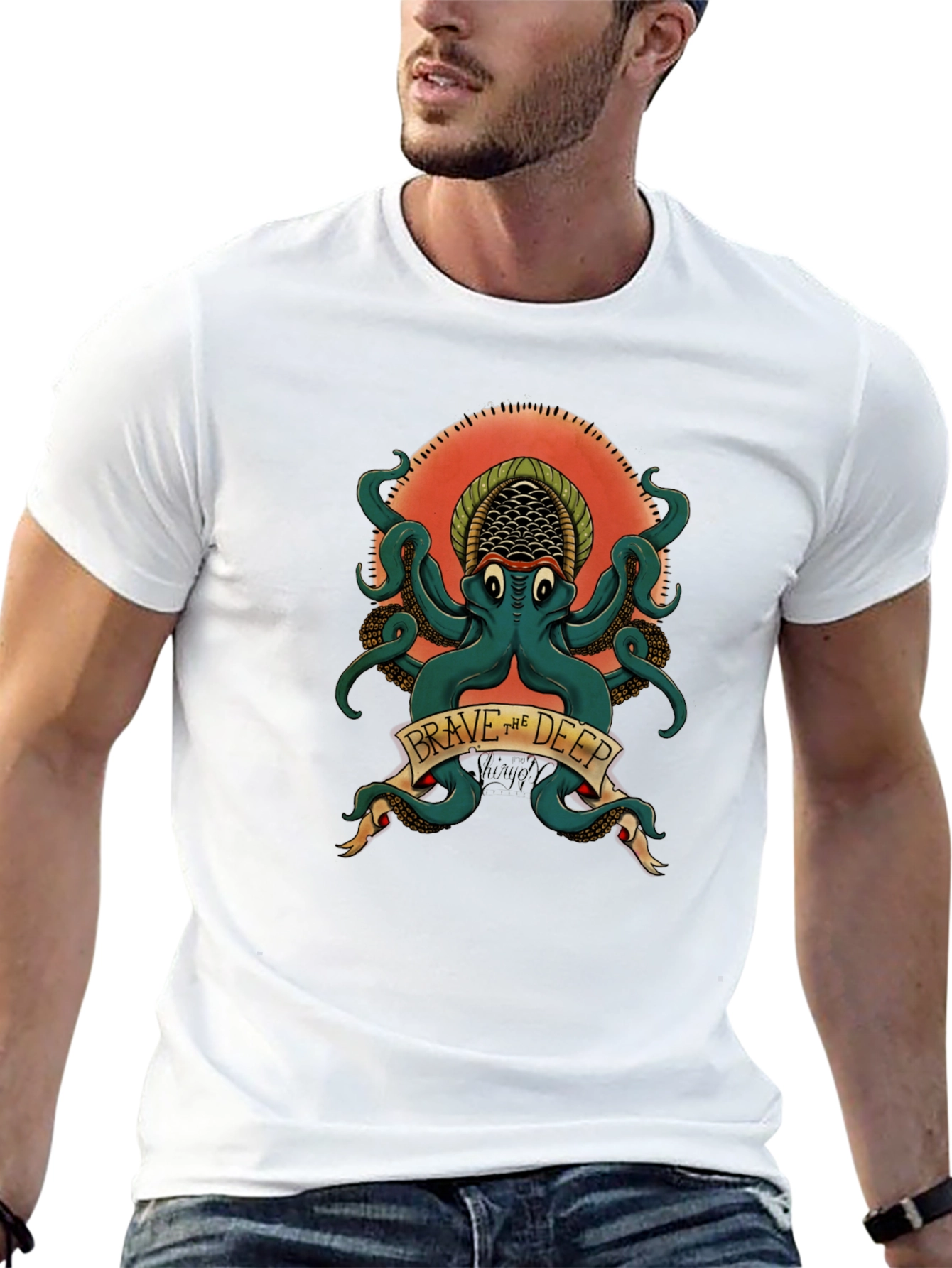Brave the Deep Octopus Graphic Tee
