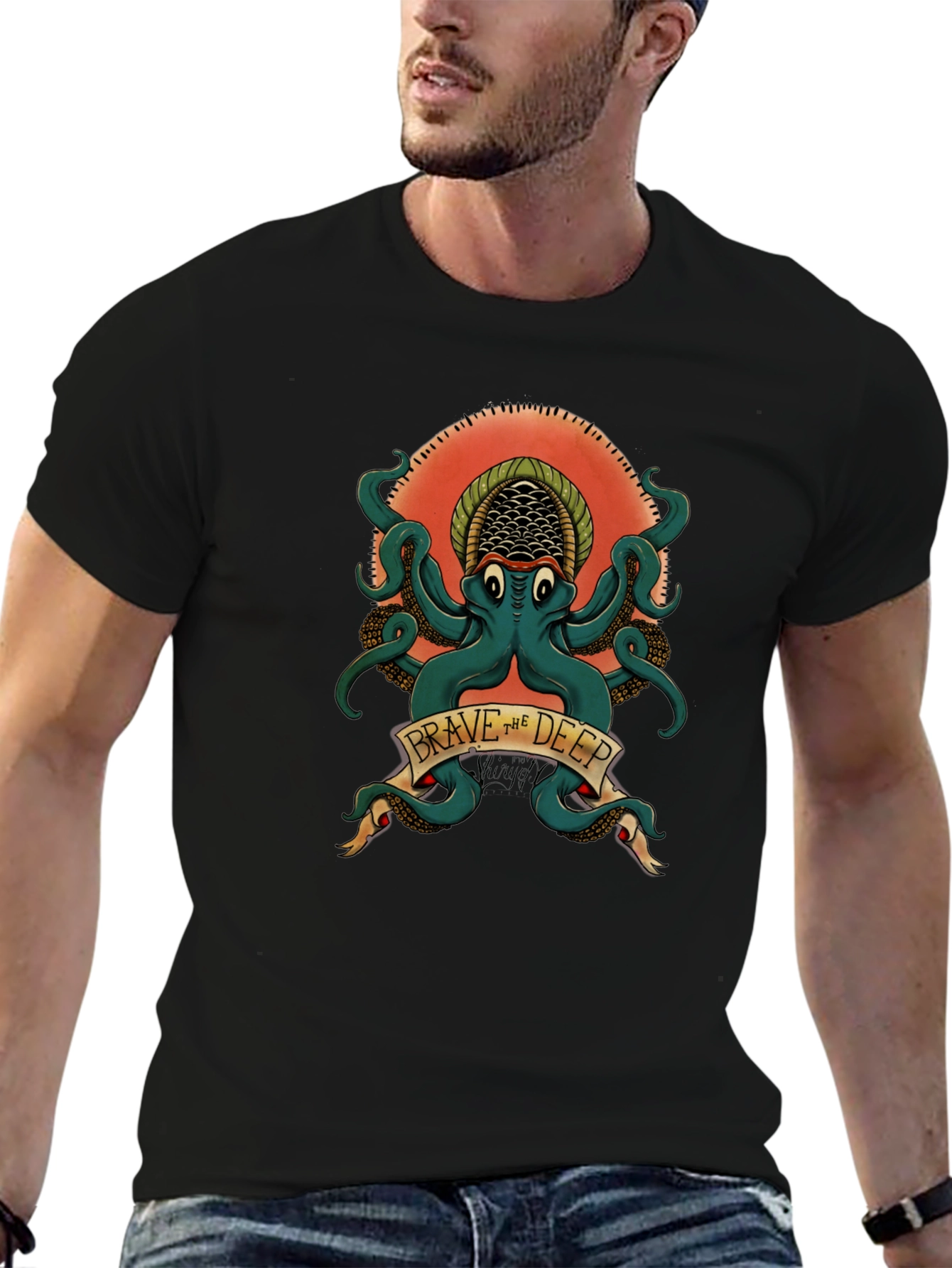 Brave the Deep Octopus Graphic Tee