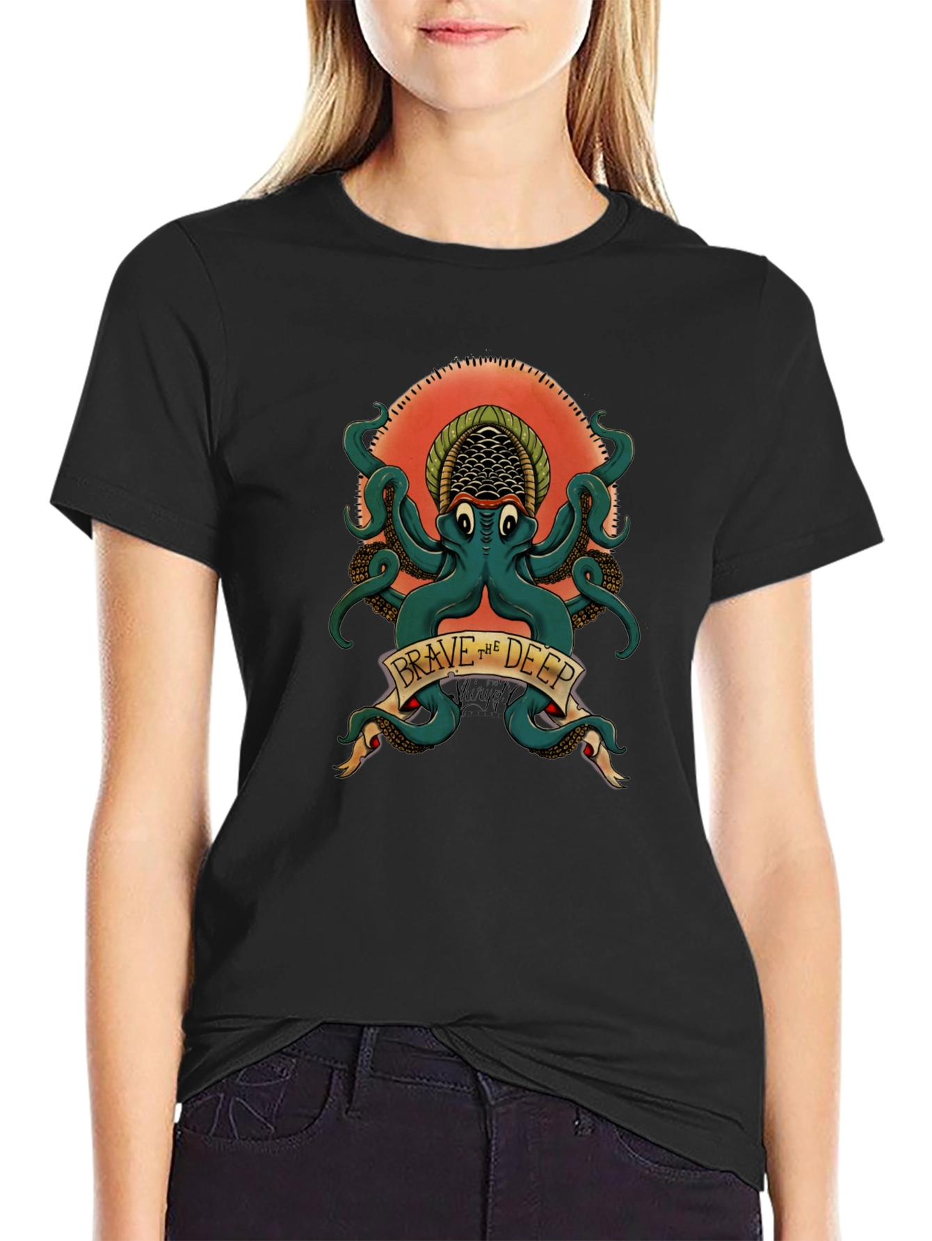 Brave the Deep Octopus Graphic Tee