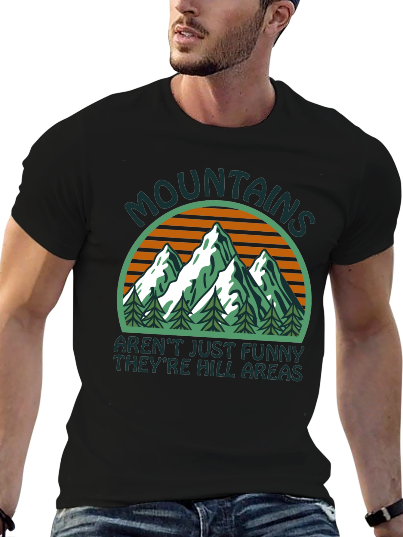 Mountains Funny Hill Areas Graphic T-Shirt