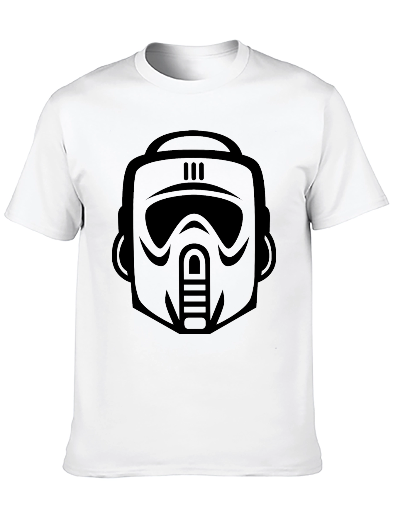 Sci-Fi Trooper Graphic Tee - Black Cotton Blend