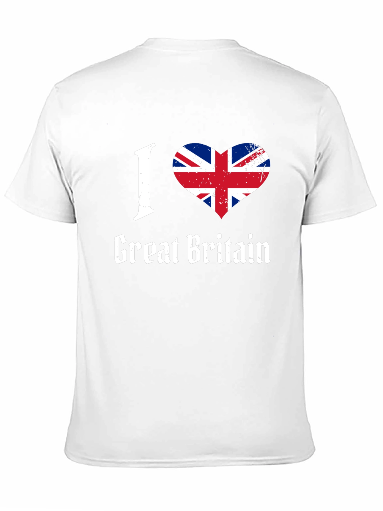 I Love Great Britain Flag Heart Graphic T-Shirt