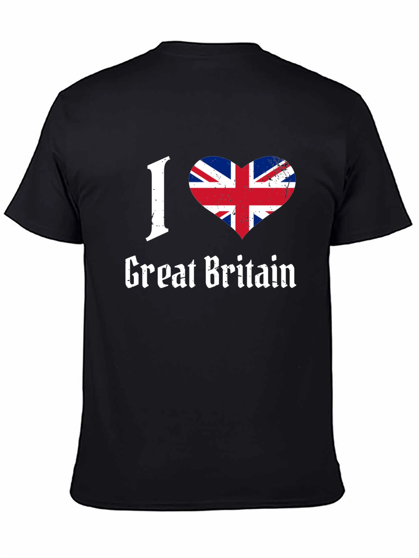 I Love Great Britain Flag Heart Graphic T-Shirt