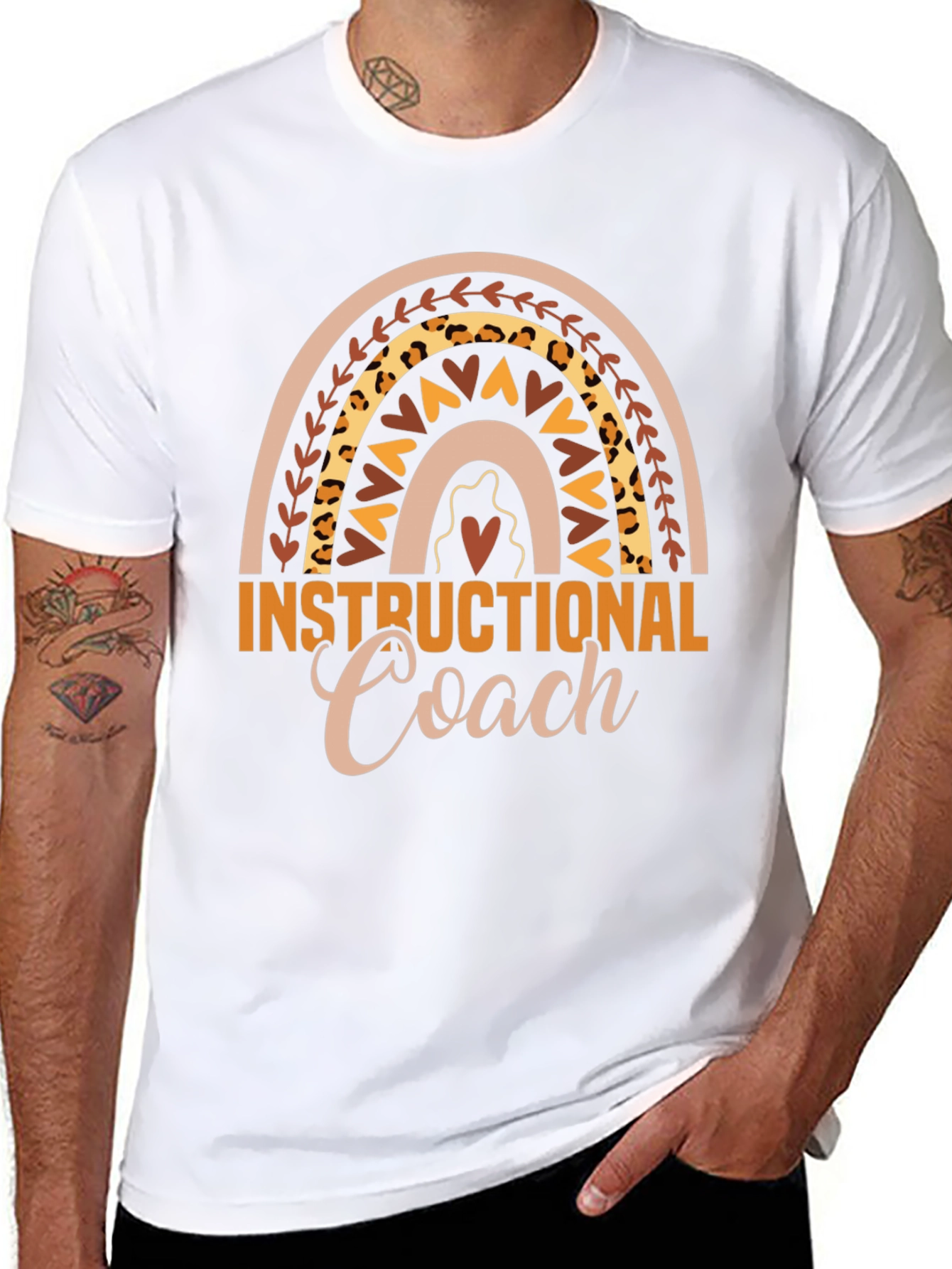 Instructional Coach Rainbow Graphic Tee