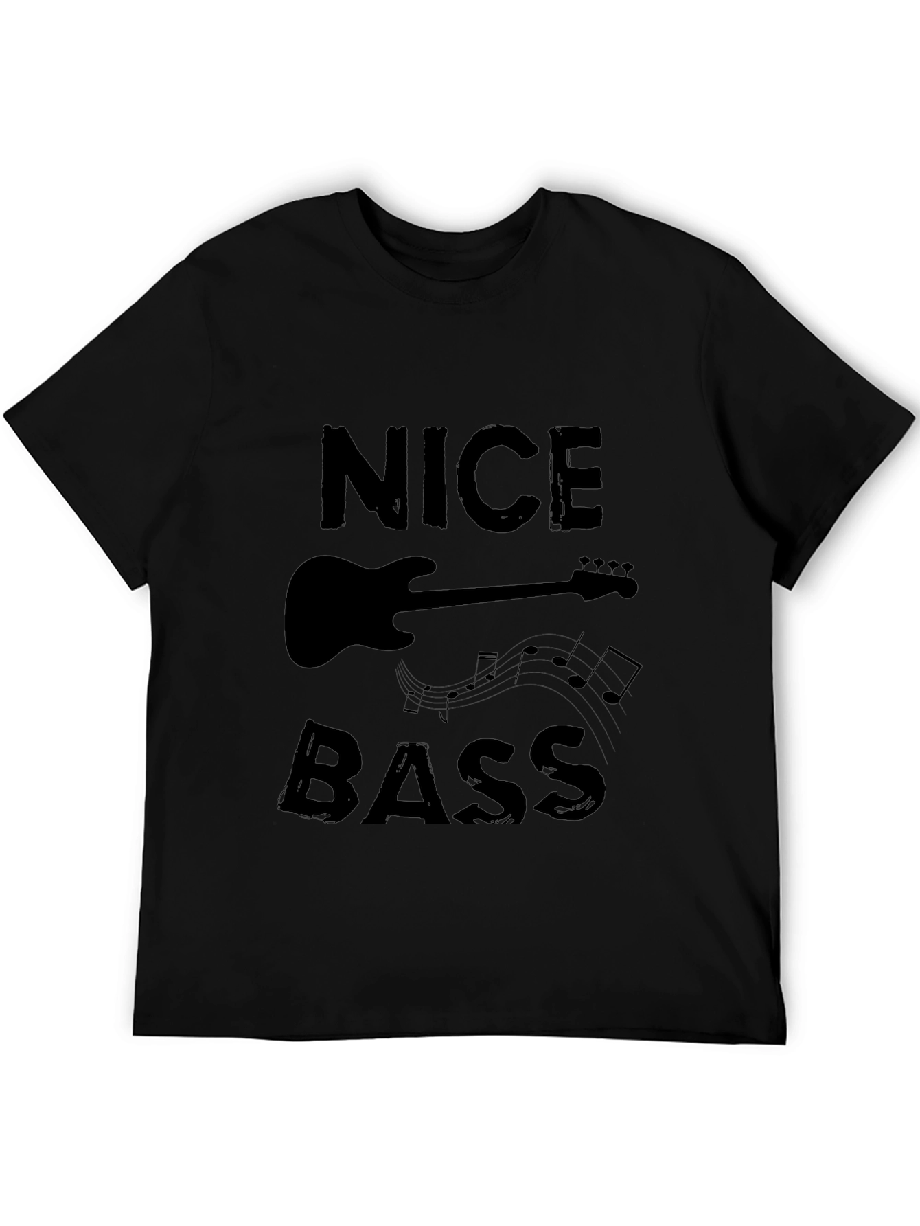 Nice Bass Black Graphic T-Shirt