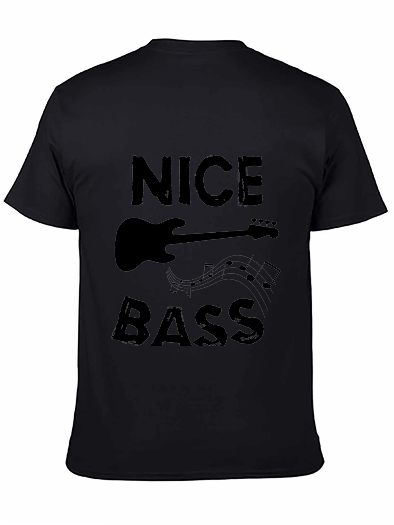Nice Bass Black Graphic T-Shirt