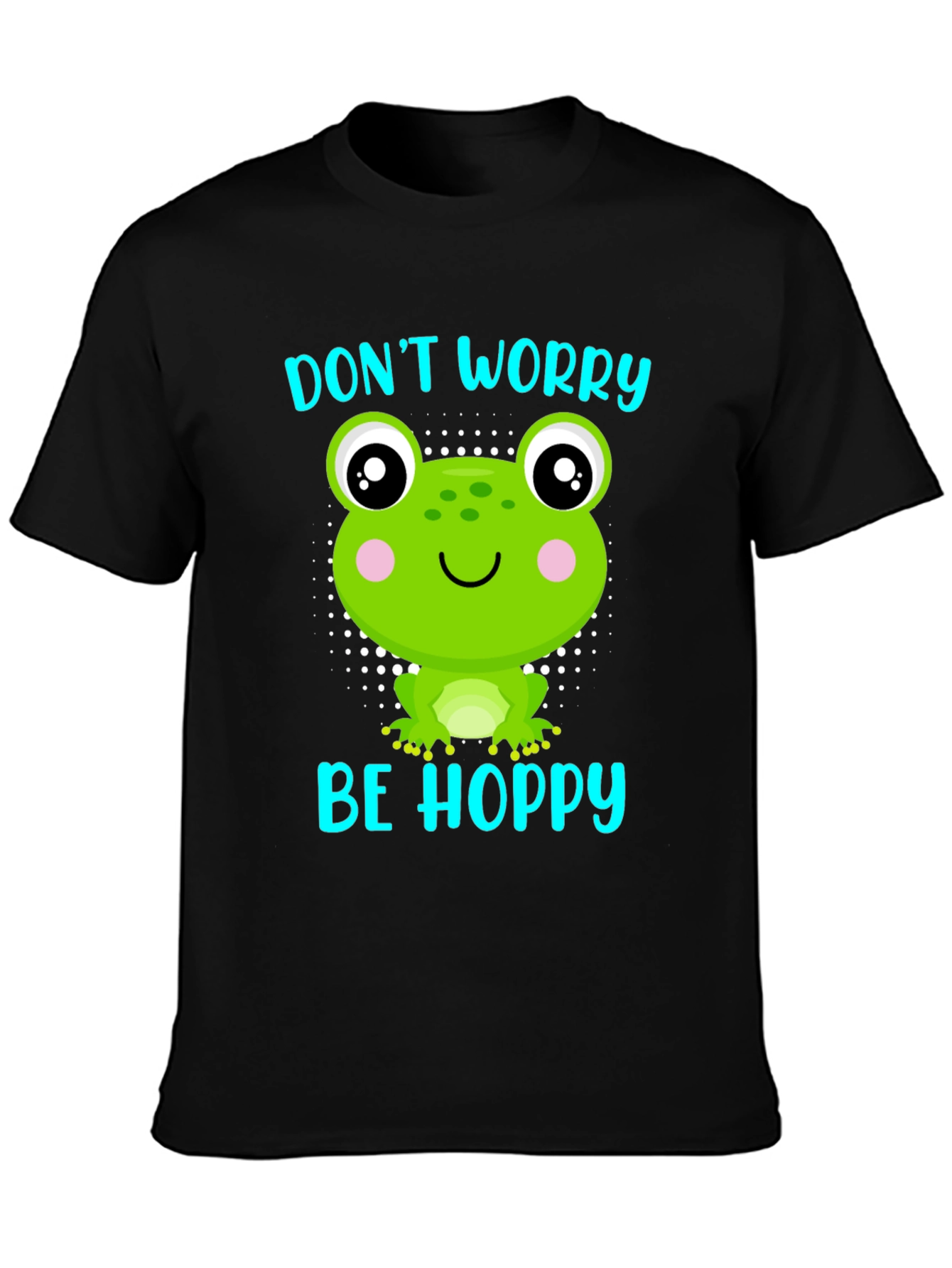 Dont Worry Be Hoppy Frog Graphic T-Shirt