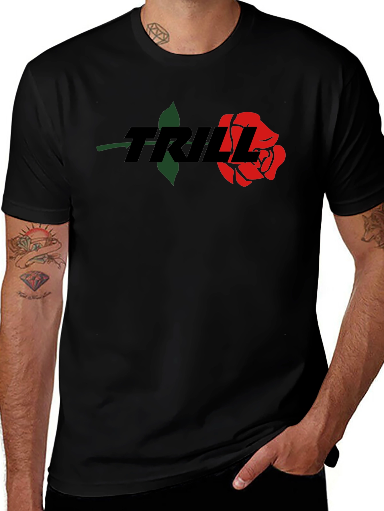 Trill Rose Graphic Tee - Stylish Casual Wear