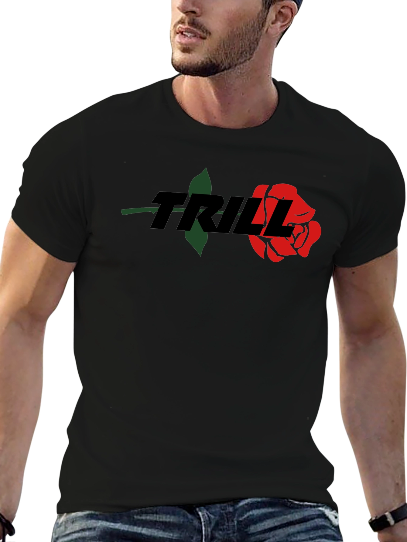 Trill Rose Graphic Tee - Stylish Casual Wear
