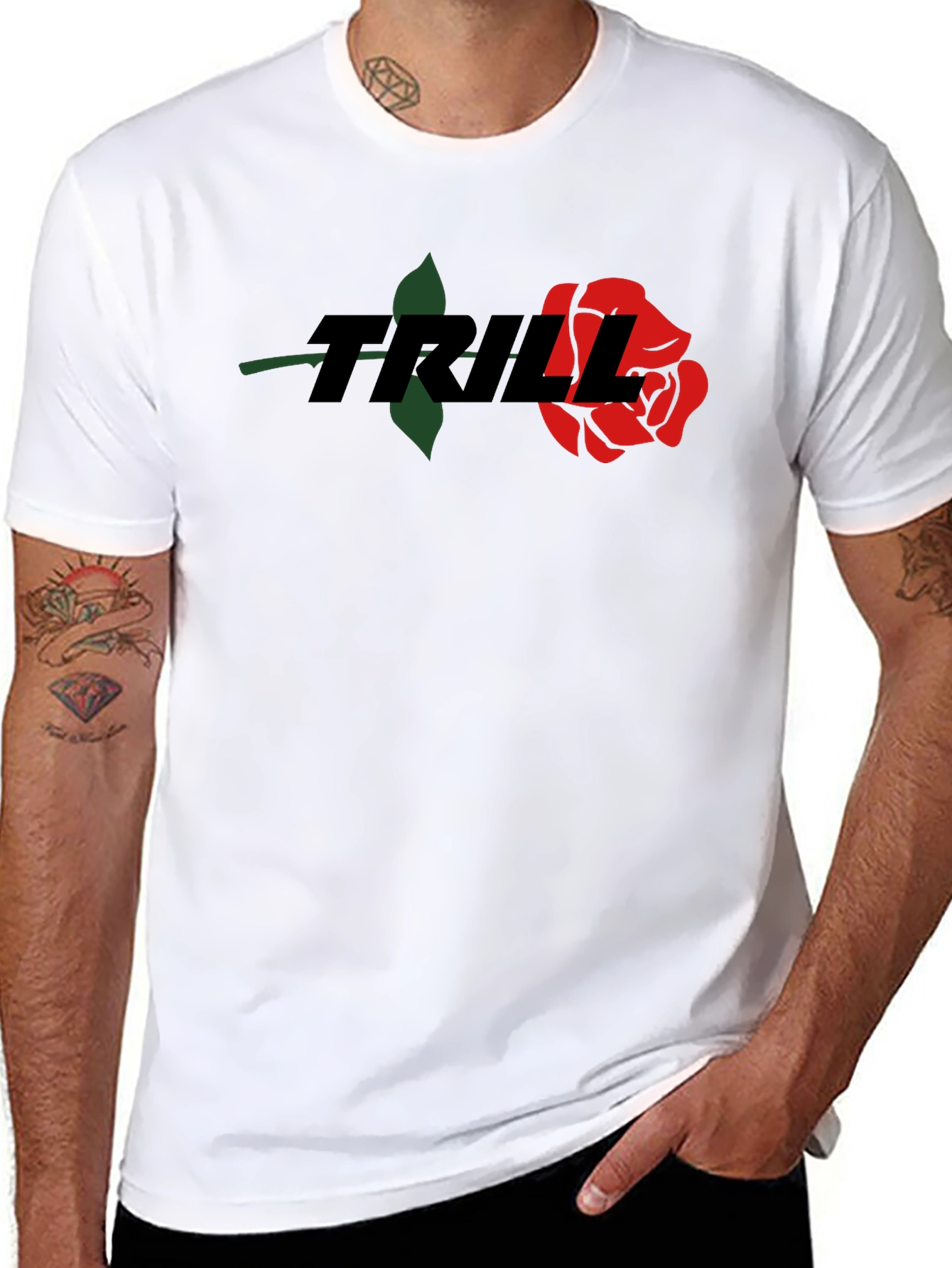 Trill Rose Graphic Tee - Stylish Casual Wear