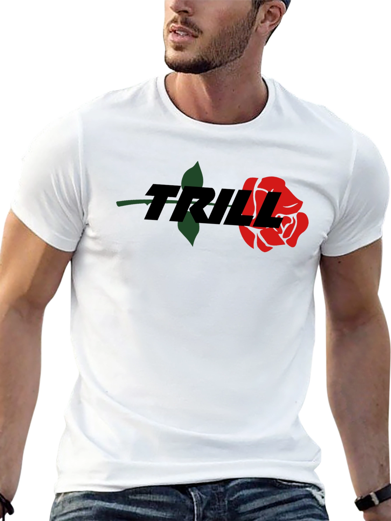 Trill Rose Graphic Tee - Stylish Casual Wear