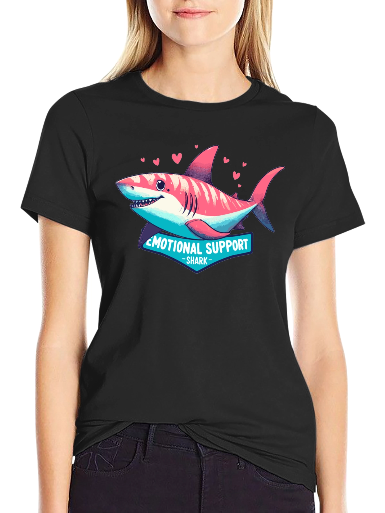 Emotional Support Shark Graphic Tee