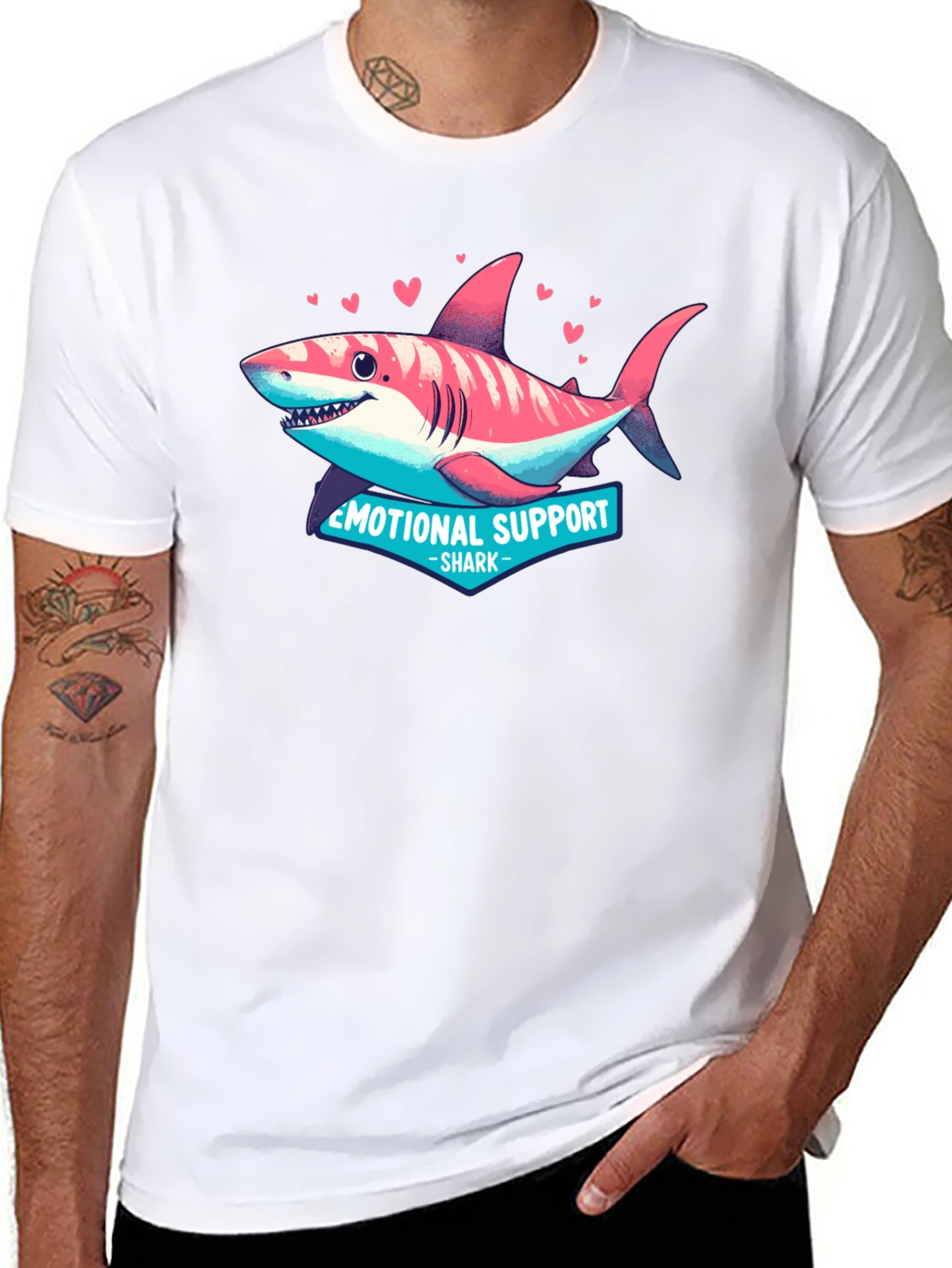Emotional Support Shark Graphic Tee
