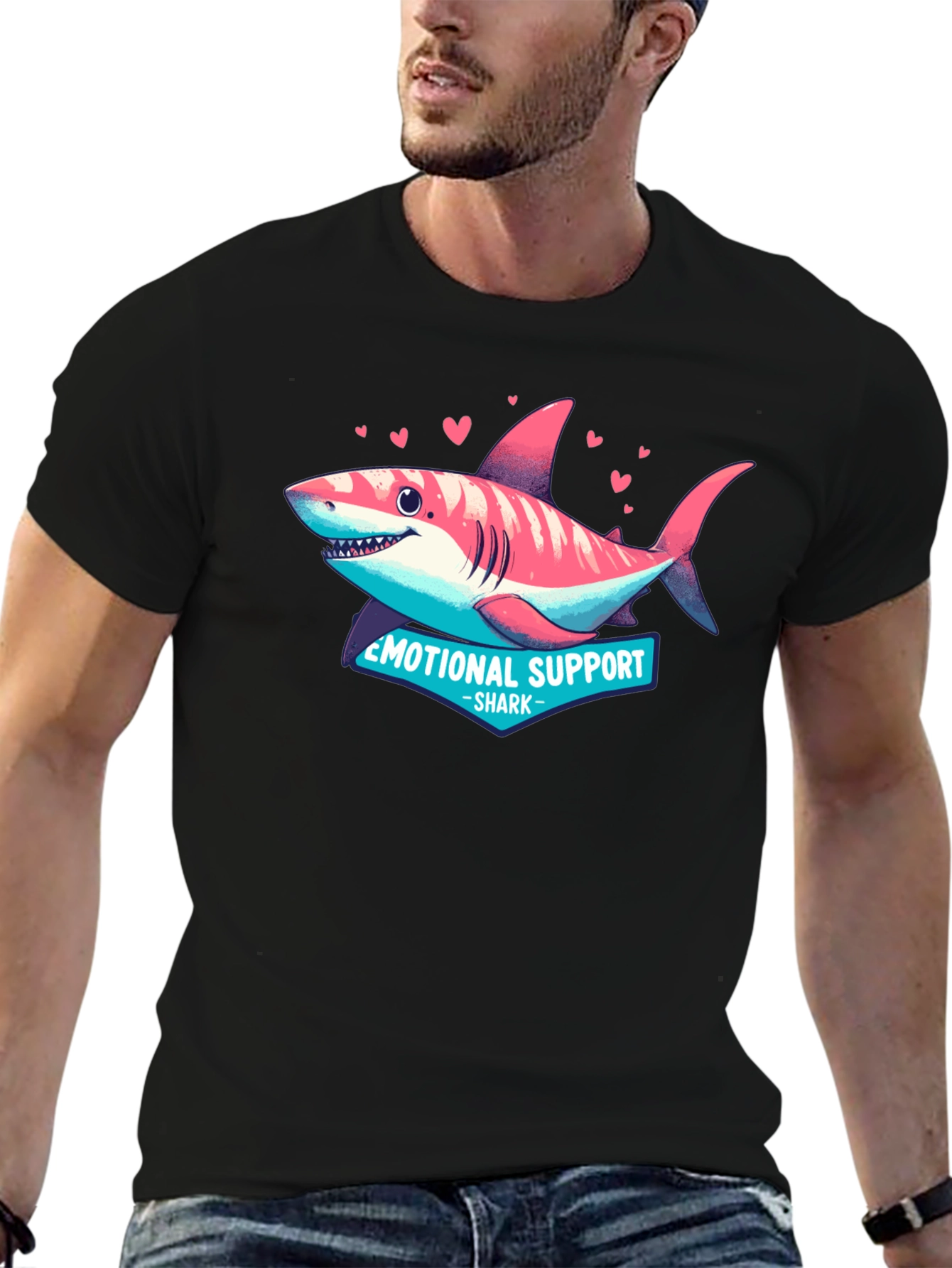 Emotional Support Shark Graphic Tee