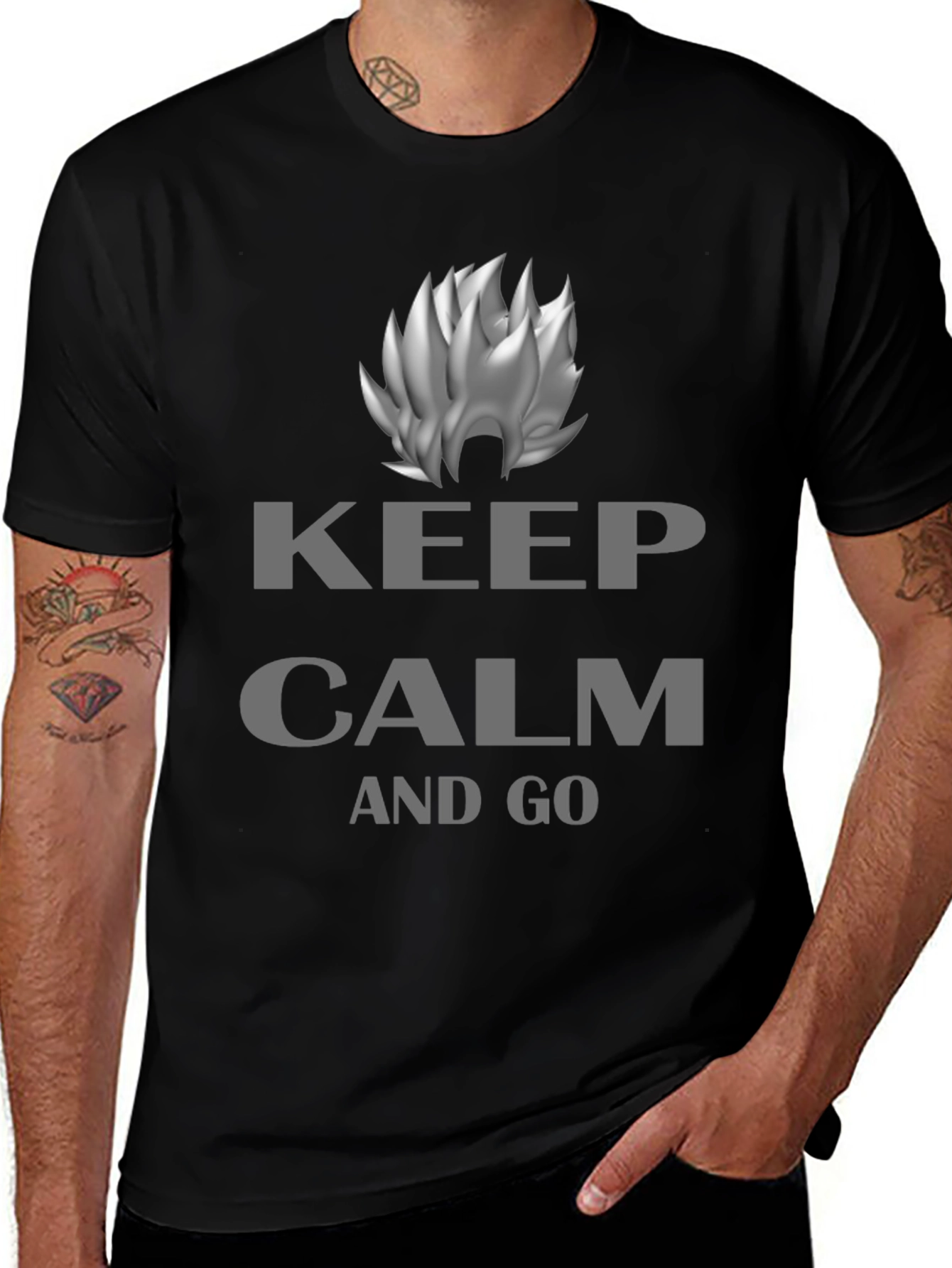 Keep Calm and Go T-Shirt - Black