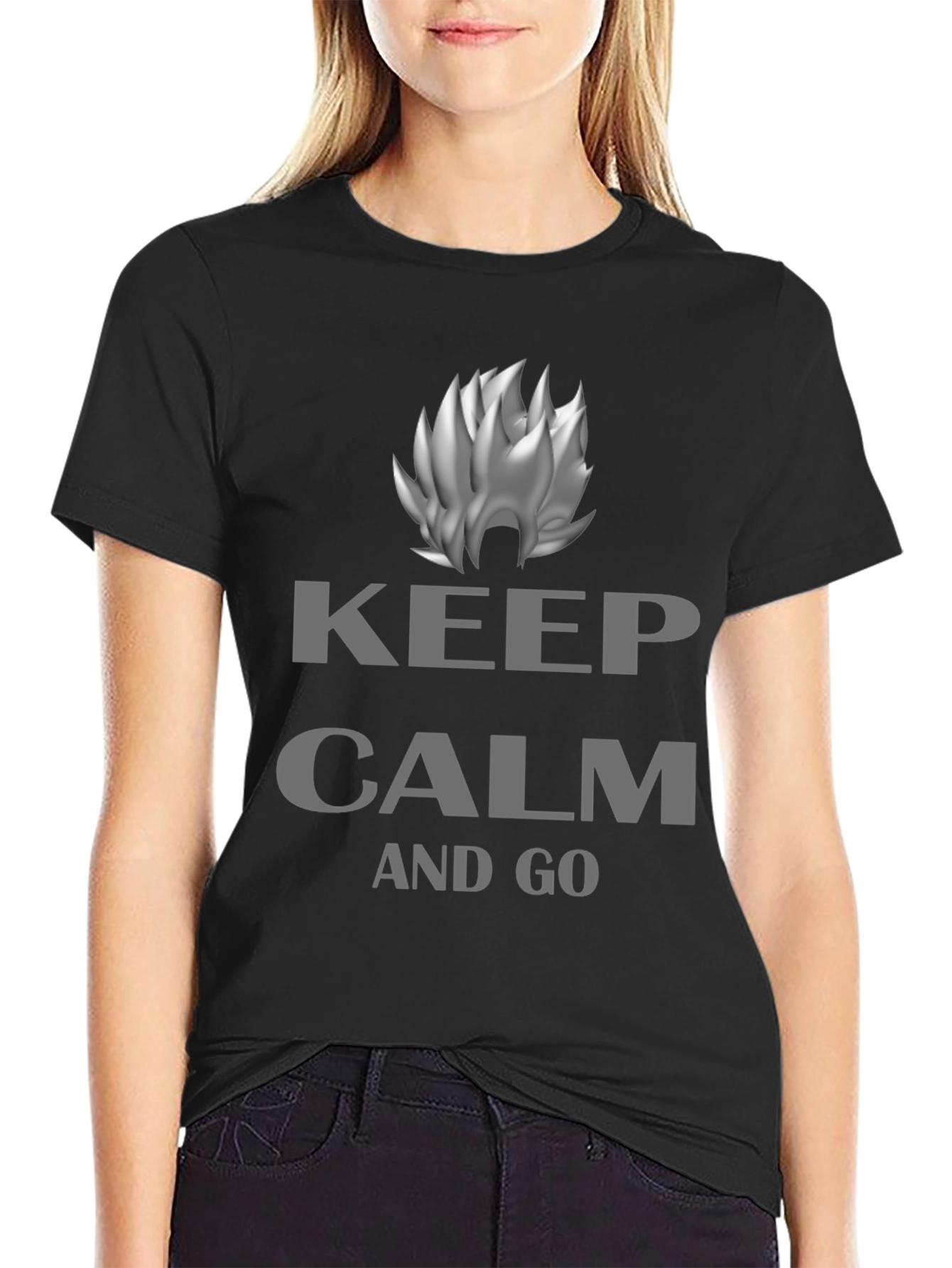 Keep Calm and Go T-Shirt - Black