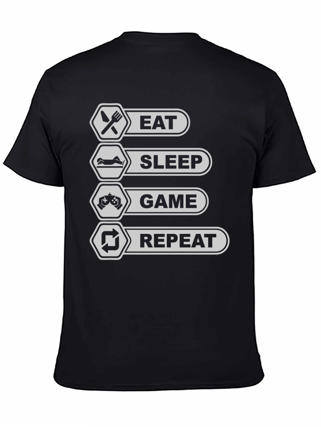 Eat Sleep Game Repeat T-Shirt - Gamer Life