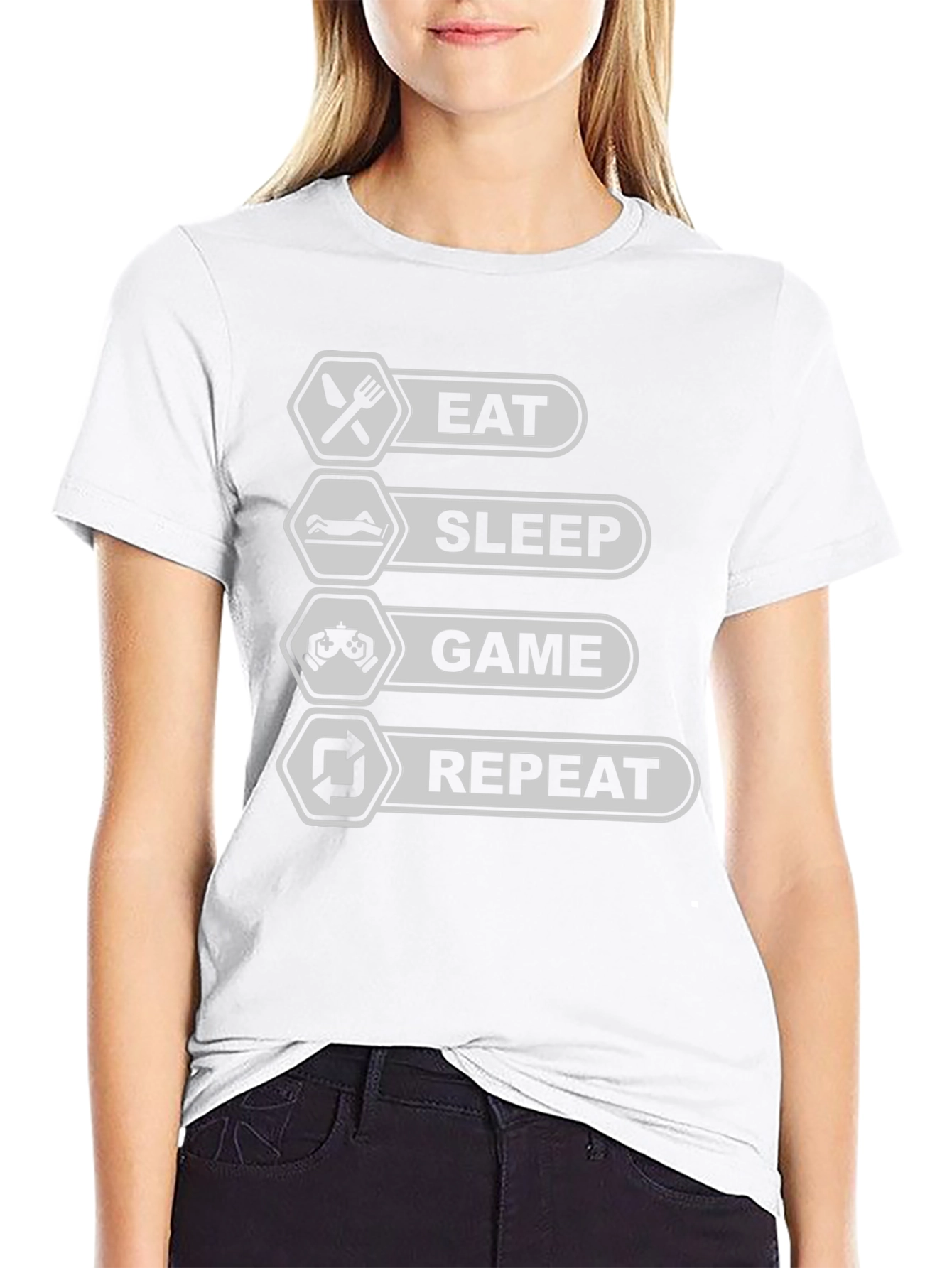 Eat Sleep Game Repeat T-Shirt - Gamer Life