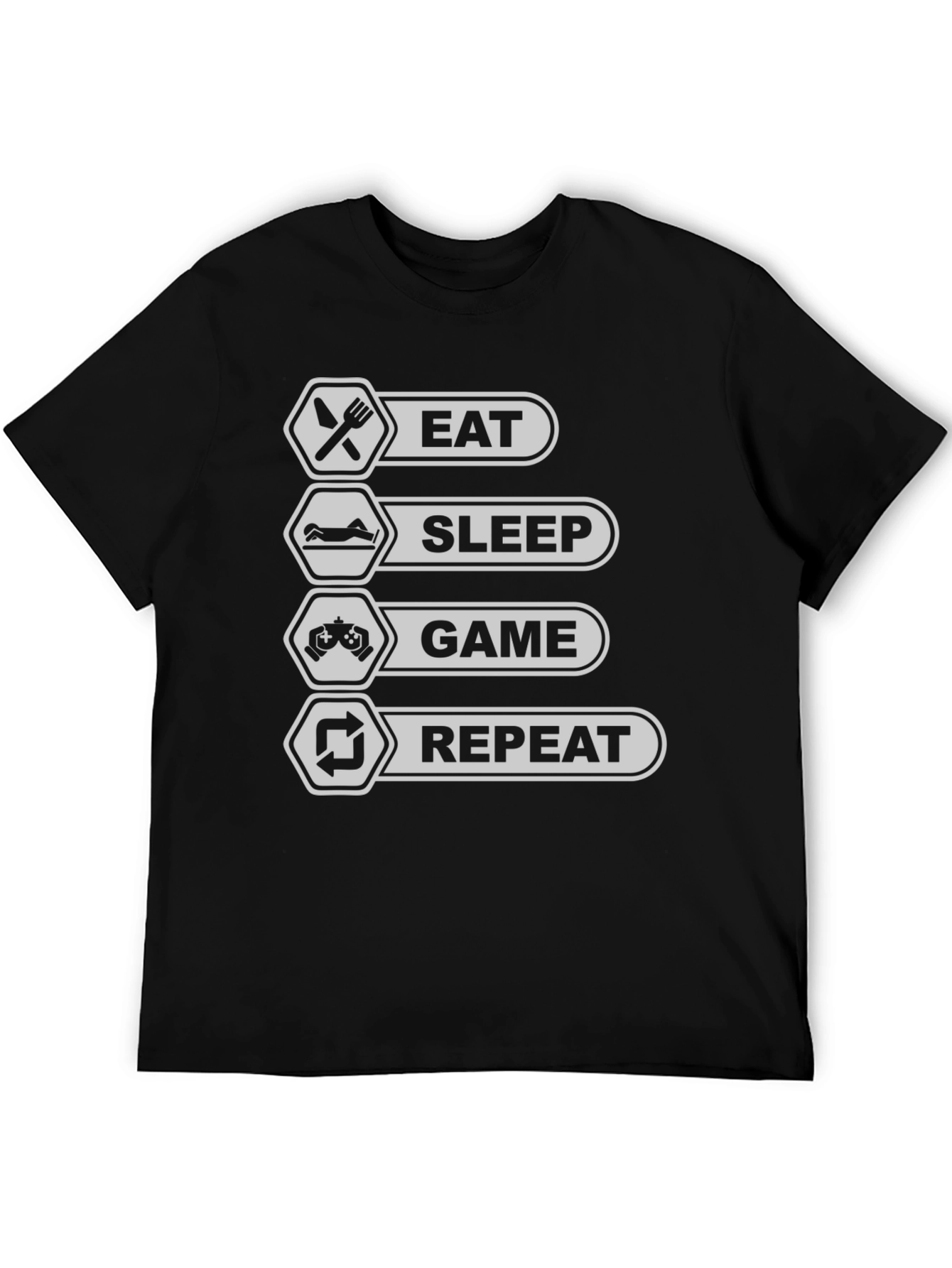 Eat Sleep Game Repeat T-Shirt - Gamer Life