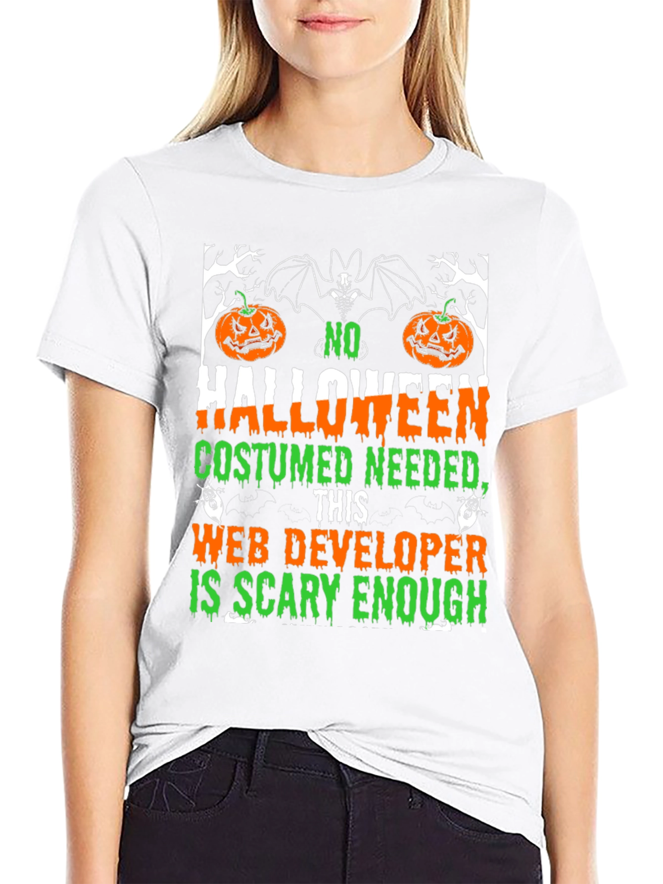 Halloween Web Developer Scary Enough T-Shirt