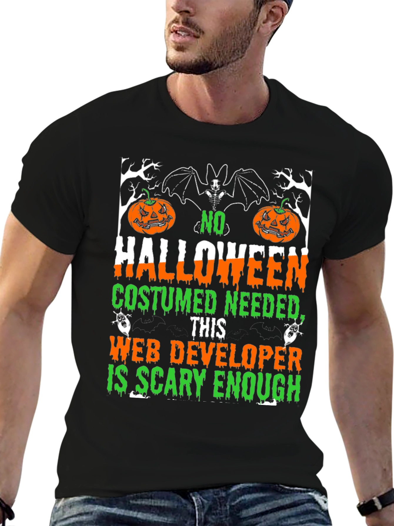 Halloween Web Developer Scary Enough T-Shirt