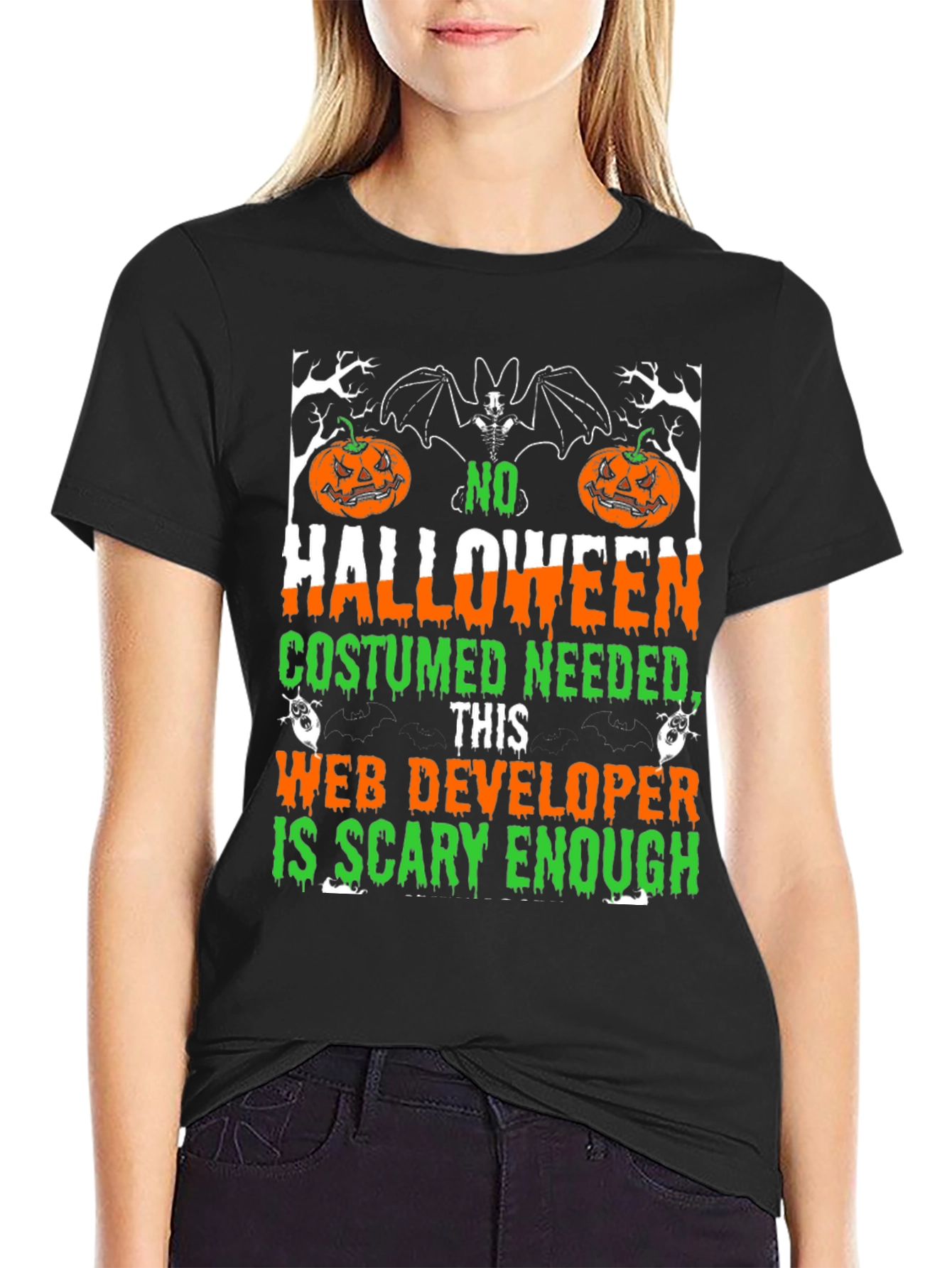 Halloween Web Developer Scary Enough T-Shirt