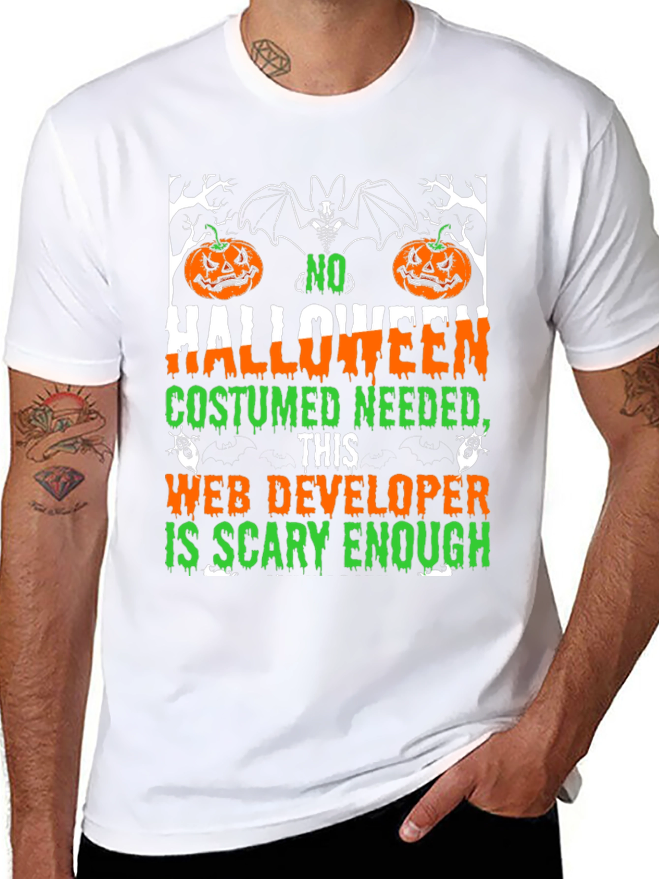 Halloween Web Developer Scary Enough T-Shirt
