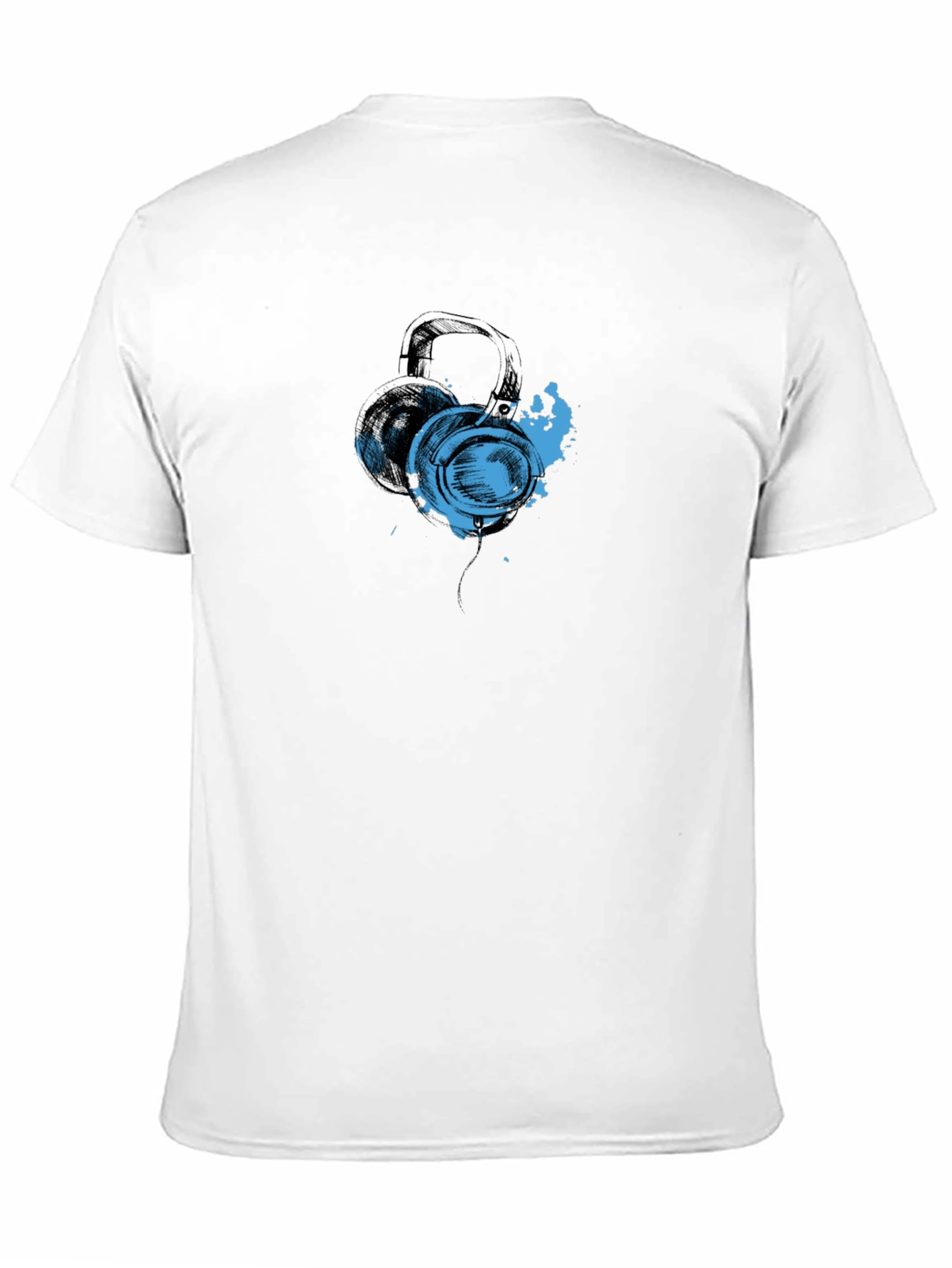 Headphones Graphic Black T-Shirt