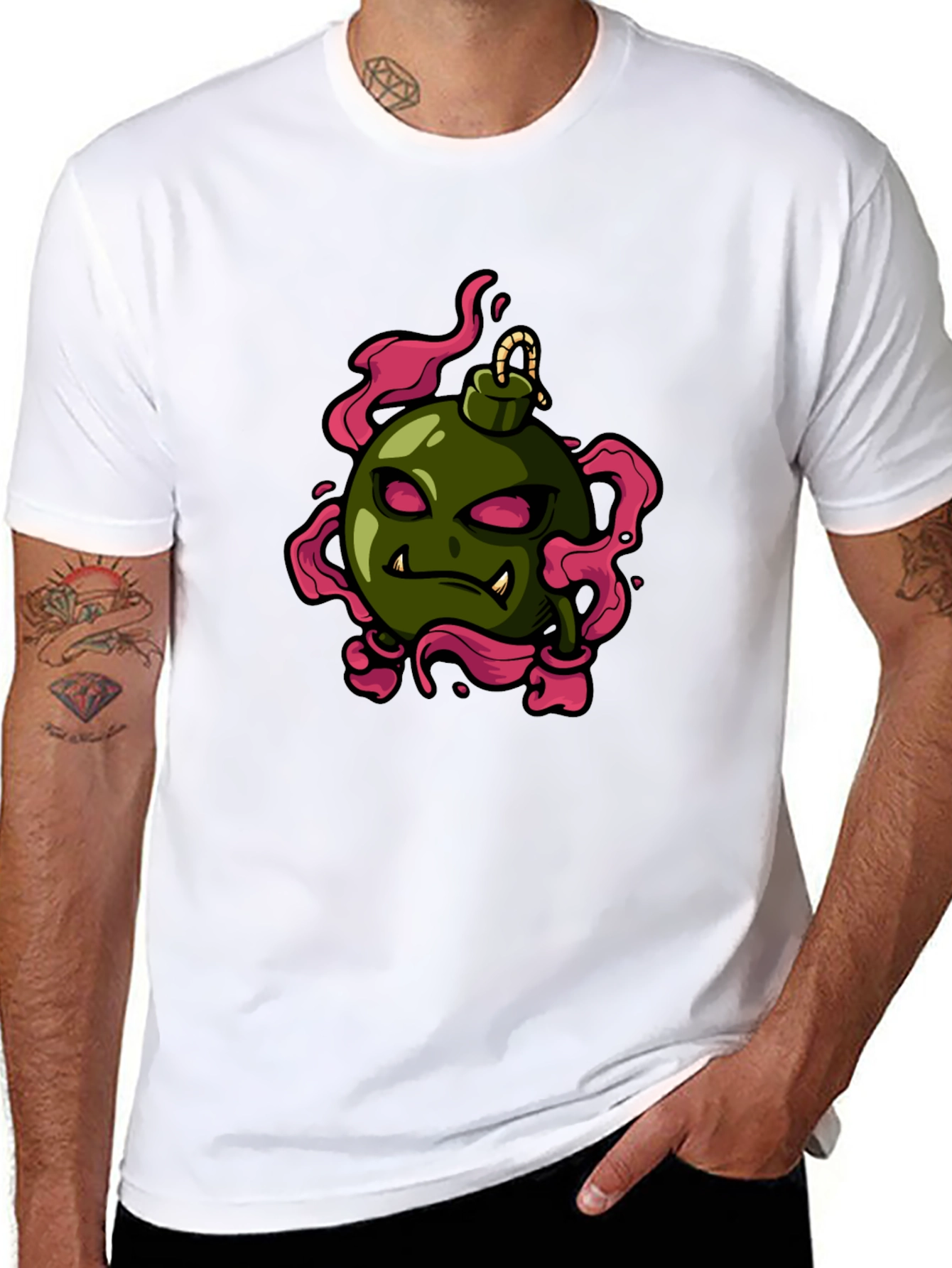 Bomb Character Graphic Tee - Black