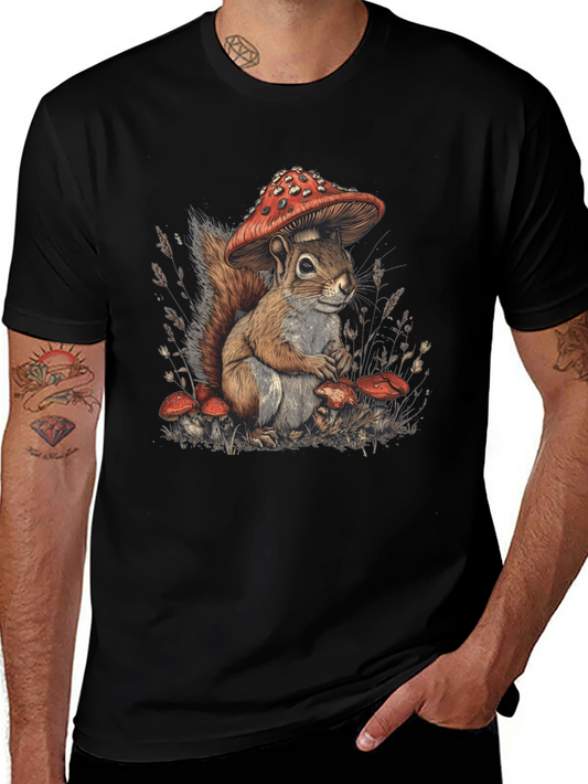 Squirrel Mushroom Graphic Tee