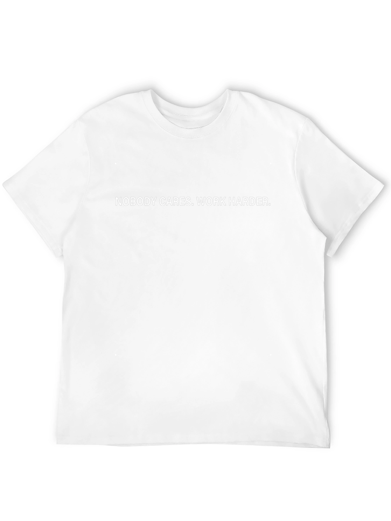 Motivational Black T-Shirt: Nobody Cares Work Harder