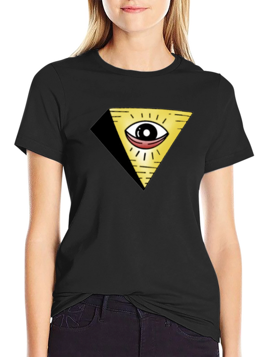 Illuminati Eye Pyramid Graphic Black T-Shirt