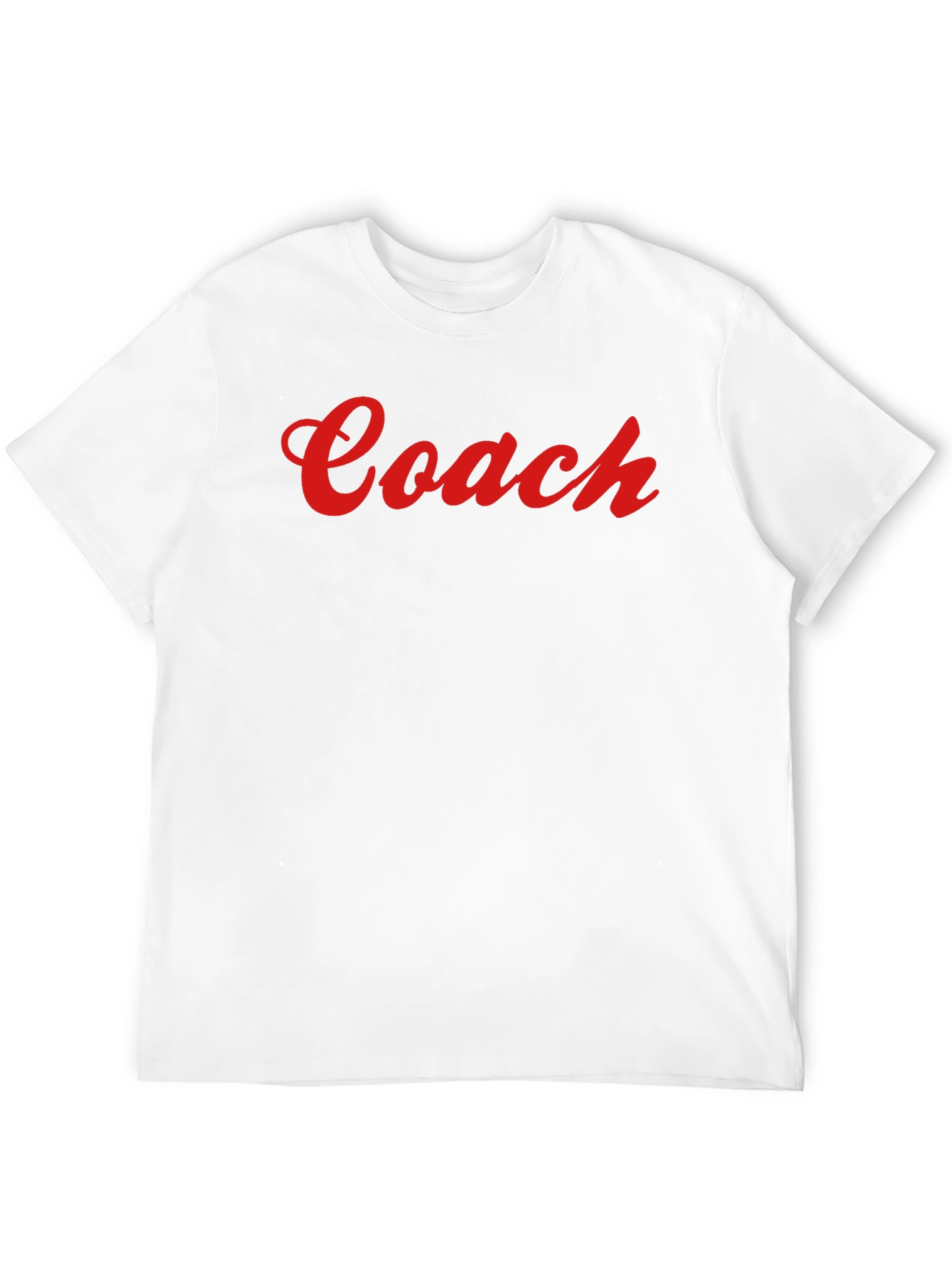 Coach Script Tee - Bold Red on Black Cotton