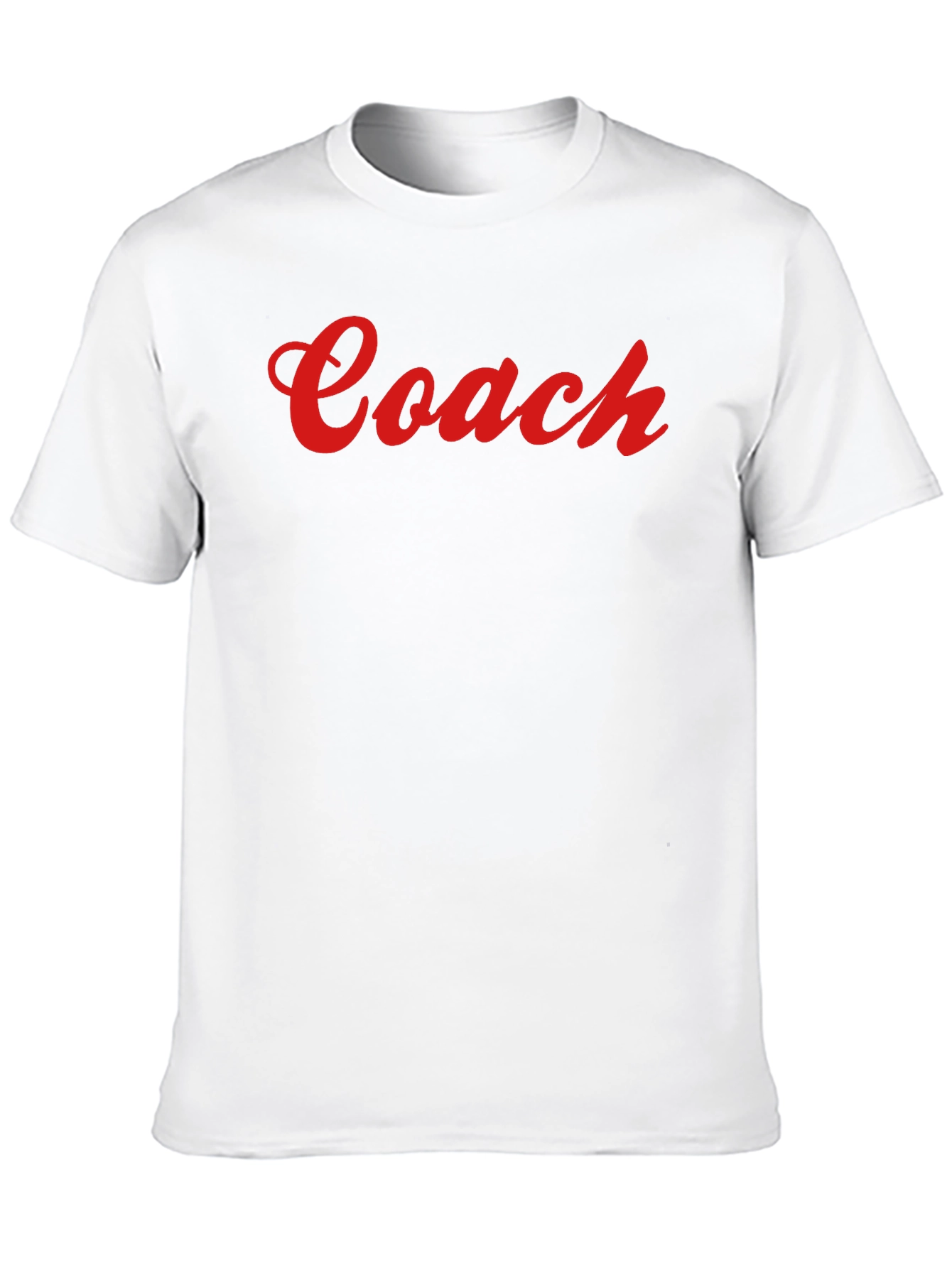 Coach Script Tee - Bold Red on Black Cotton