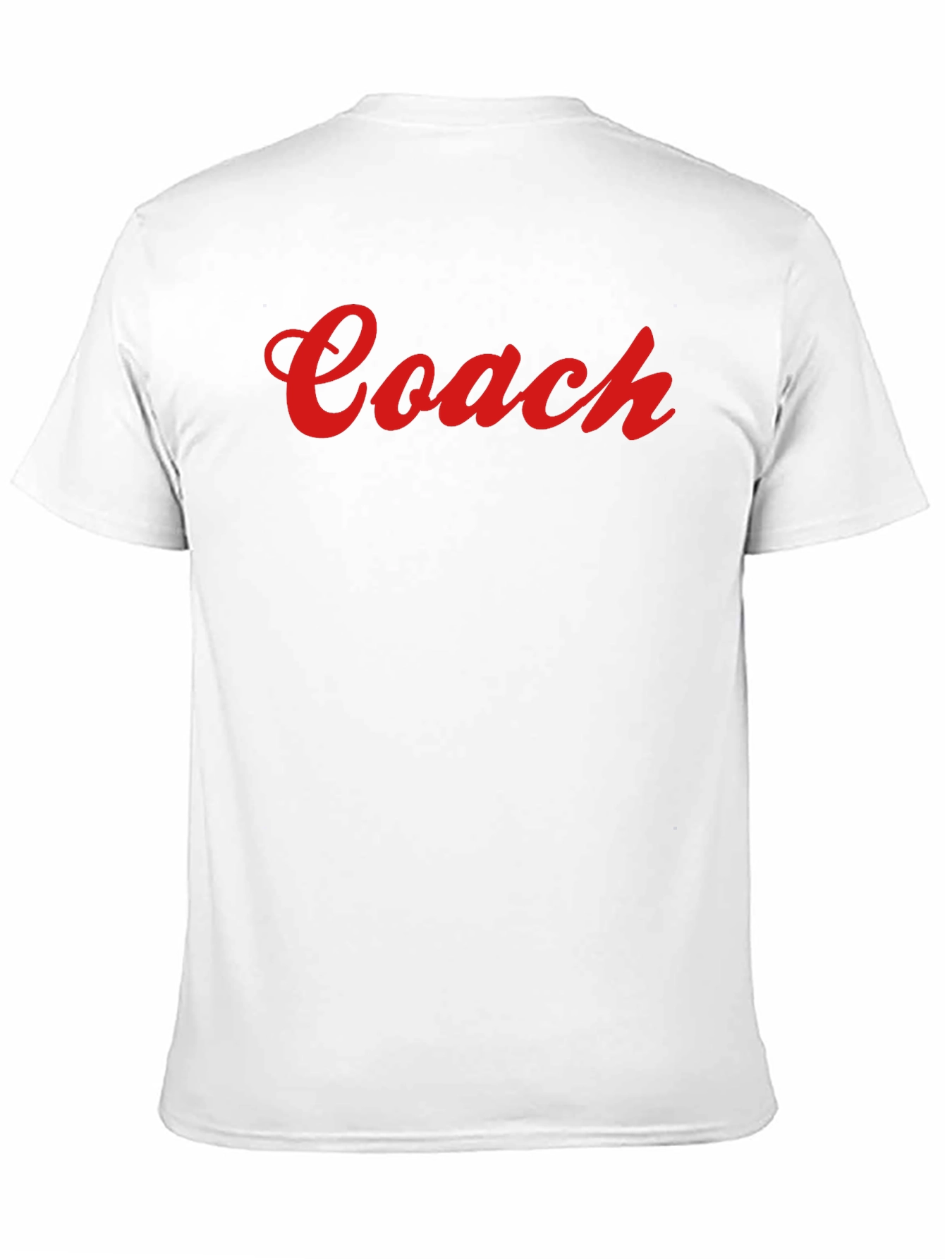 Coach Script Tee - Bold Red on Black Cotton