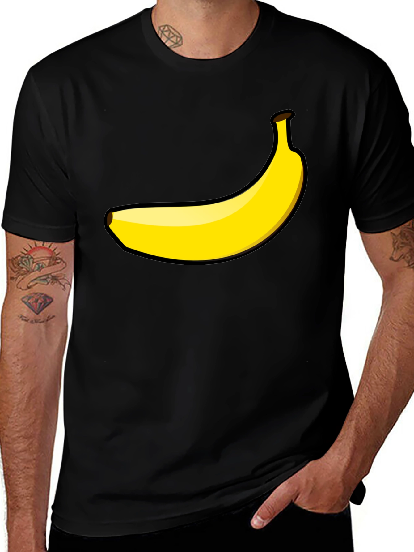 Banana Graphic Black T-Shirt