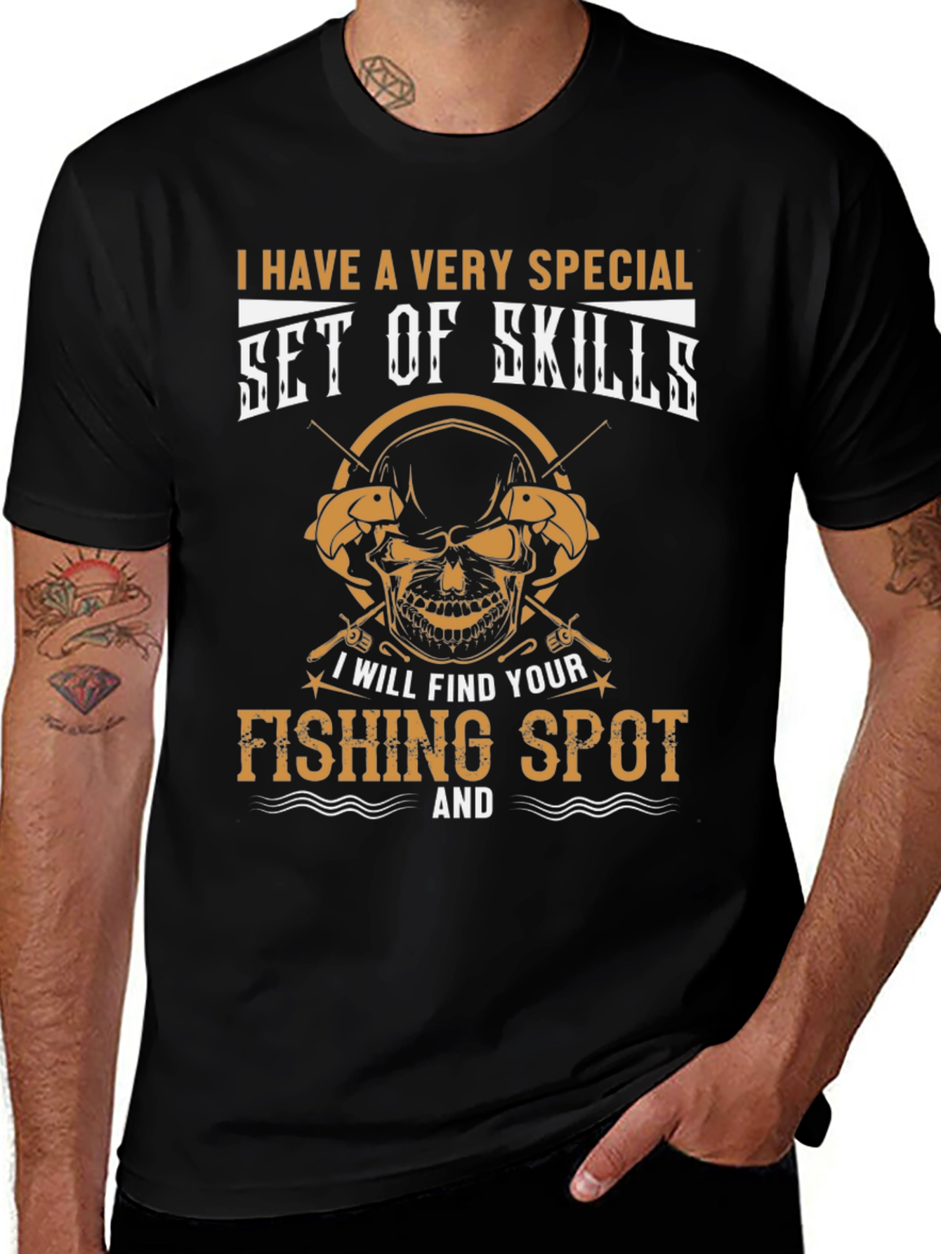 Funny Fishing T-Shirt - Set of Skills Tee