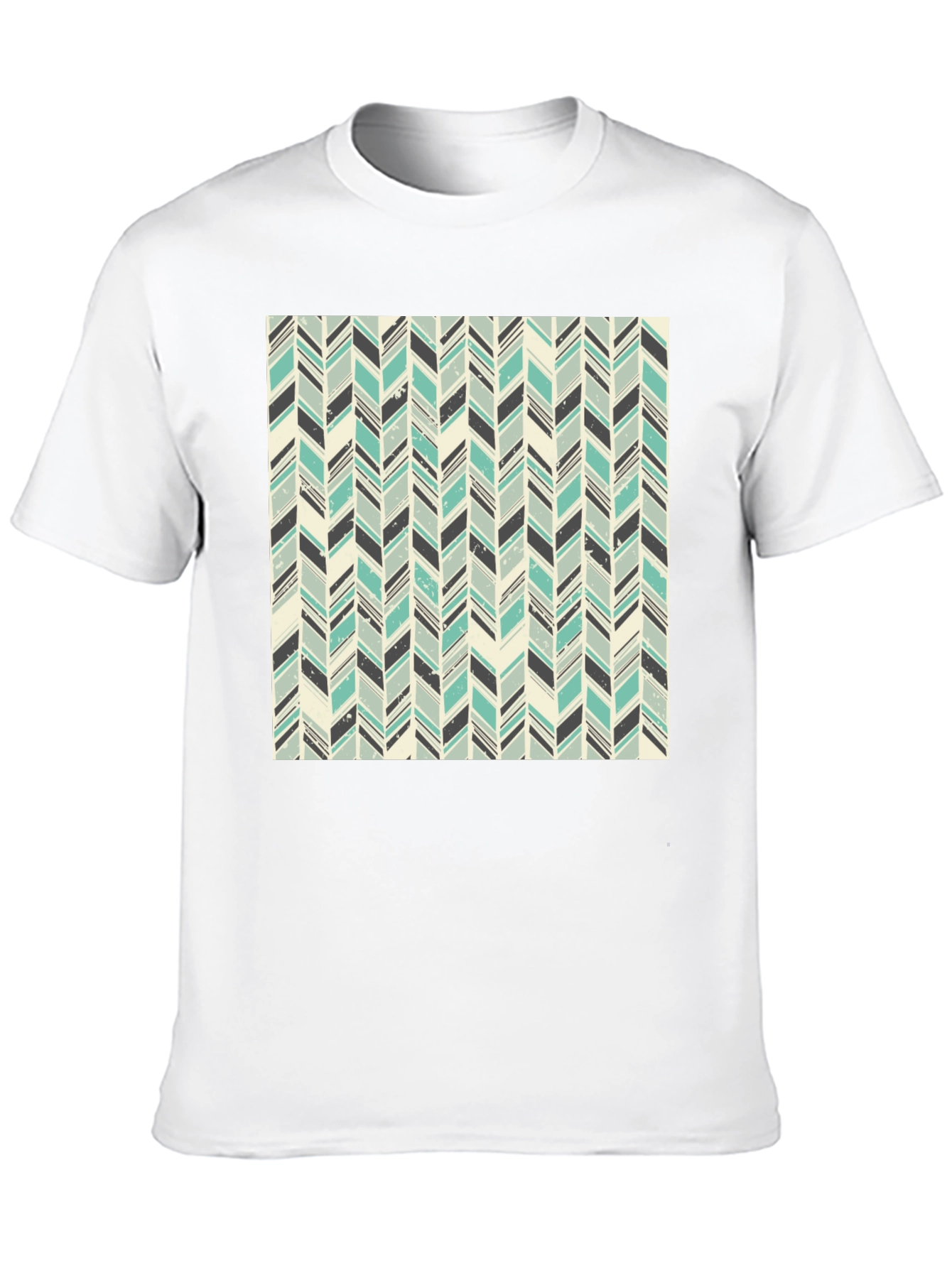 Herringbone Pattern T-Shirt - Stylish Casual Tee