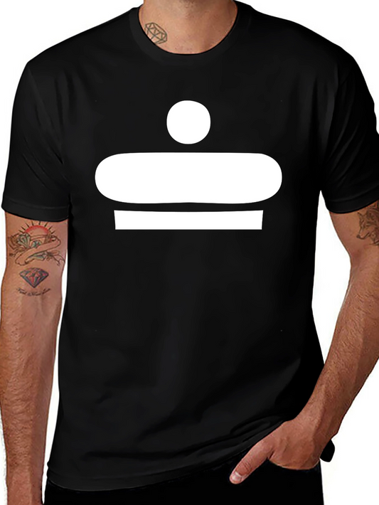 Abstract White Graphic Print Black T-Shirt