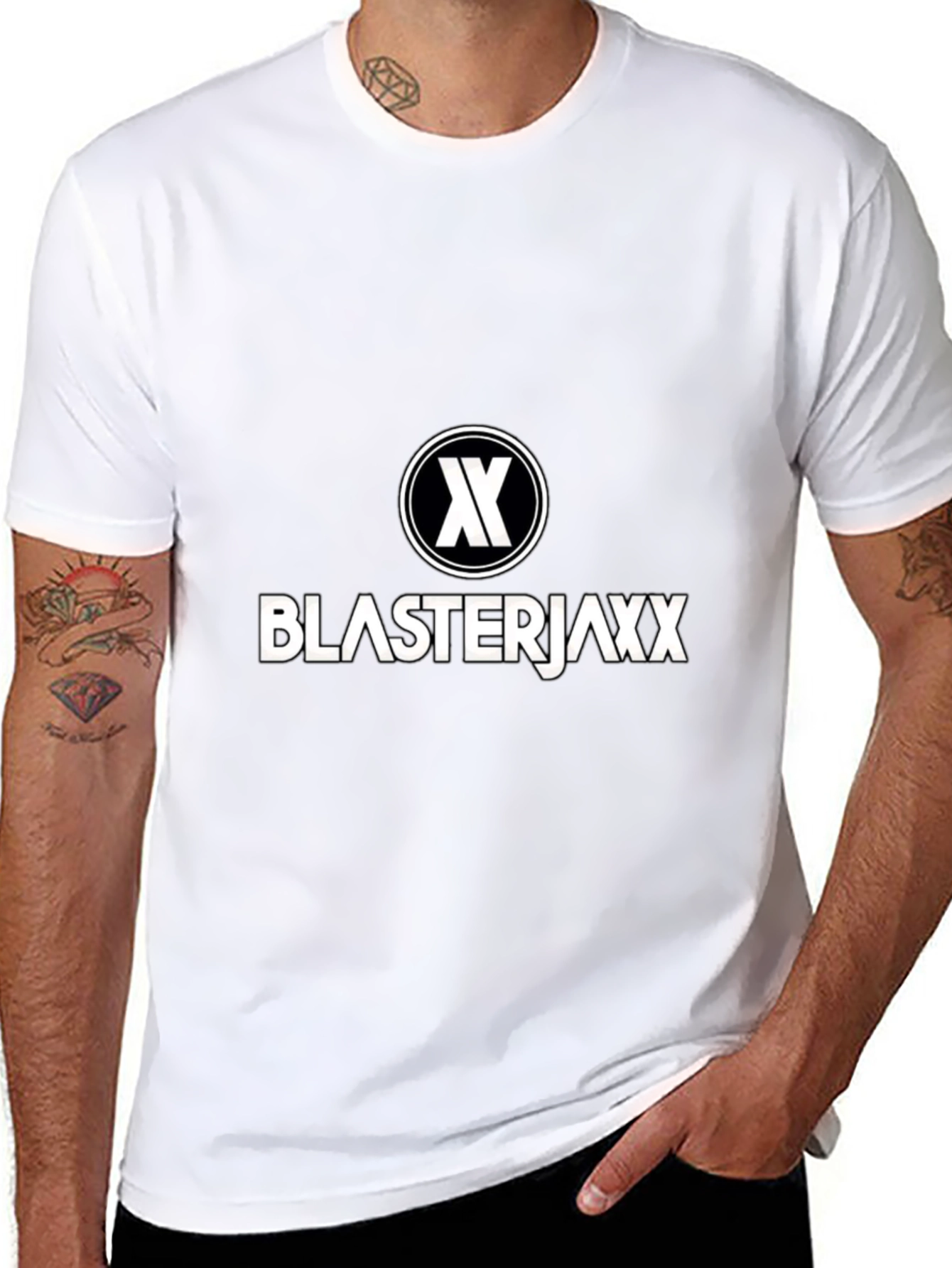 Blasterjaxx Graphic Tee - Black Cotton Blend
