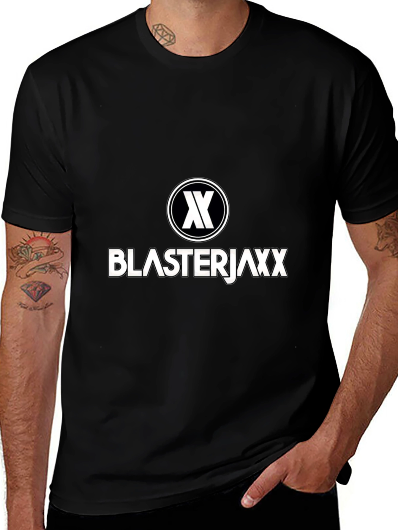 Blasterjaxx Graphic Tee - Black Cotton Blend