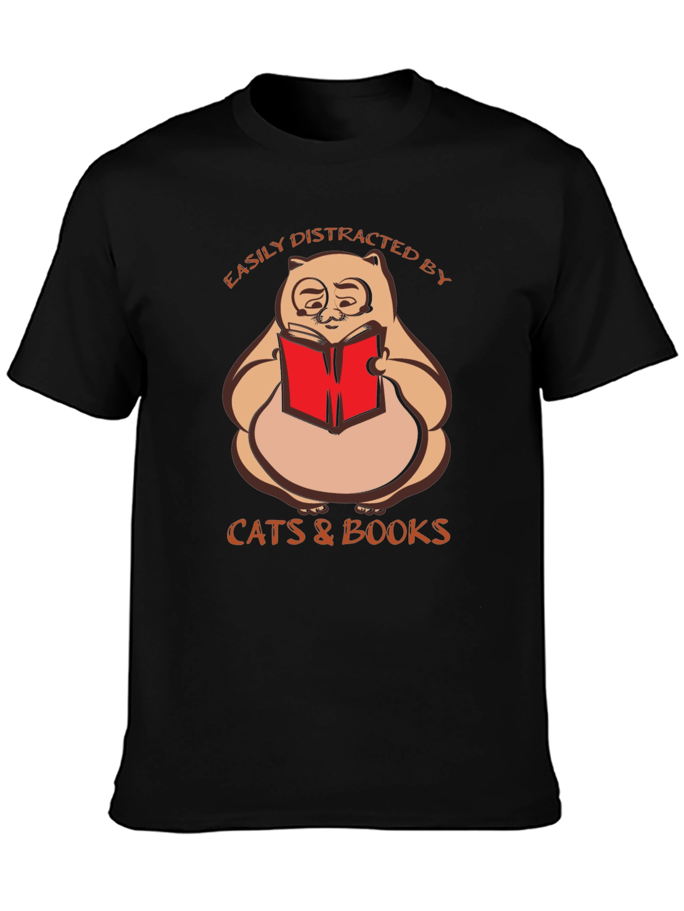 Easily Distracted By Cats & Books T-Shirt