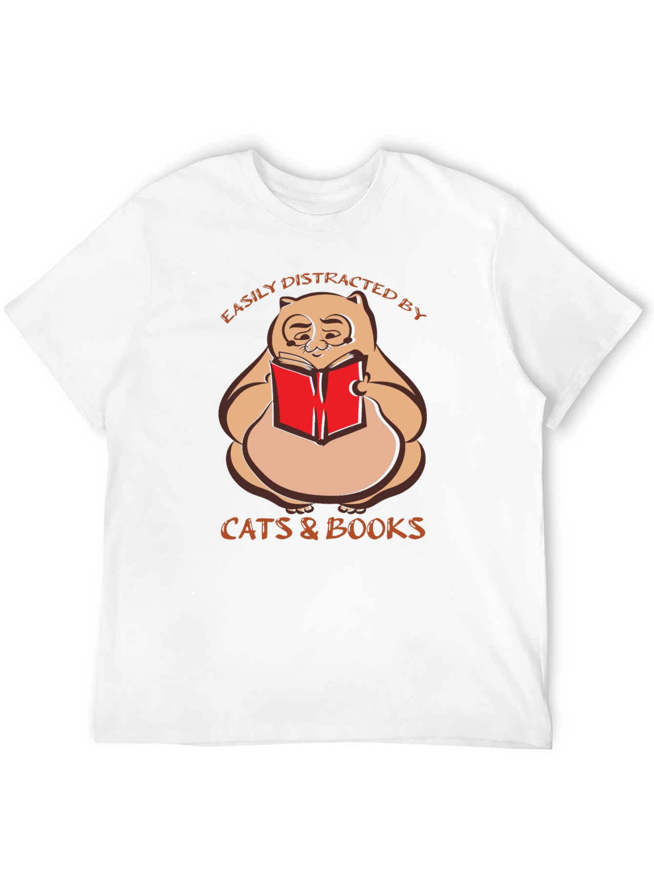 Easily Distracted By Cats & Books T-Shirt