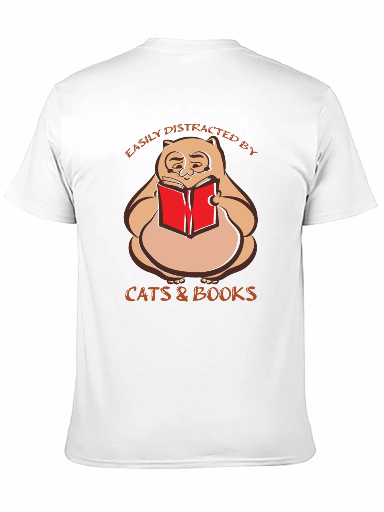 Easily Distracted By Cats & Books T-Shirt