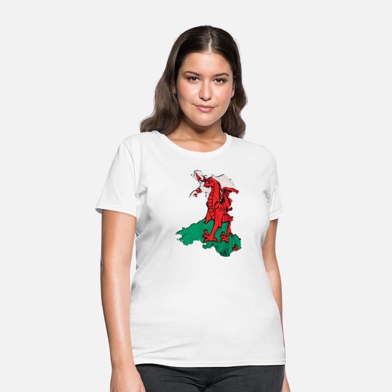 Wales Flag in Wales Map