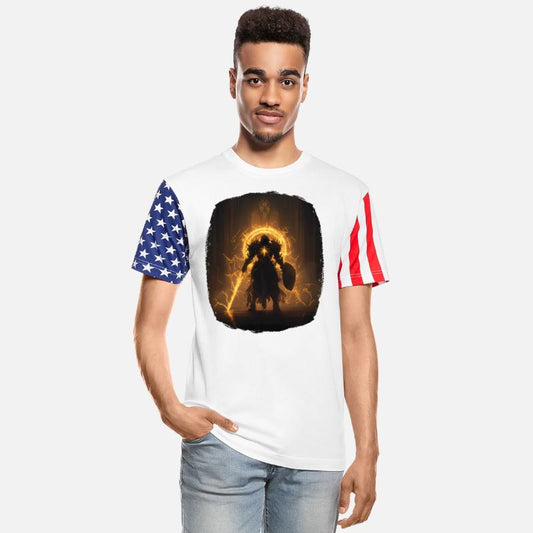 Warrior with Lightning Core and Golden Aura