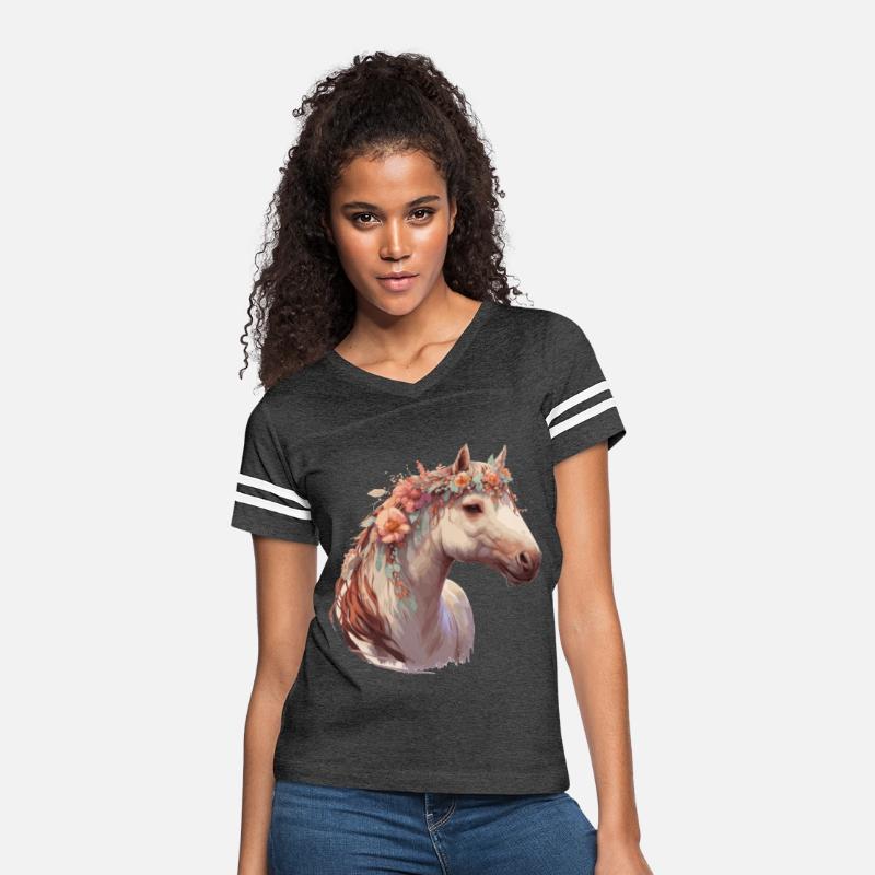 Watercolor Flower Horse Chinese Zodiac Animal Sign