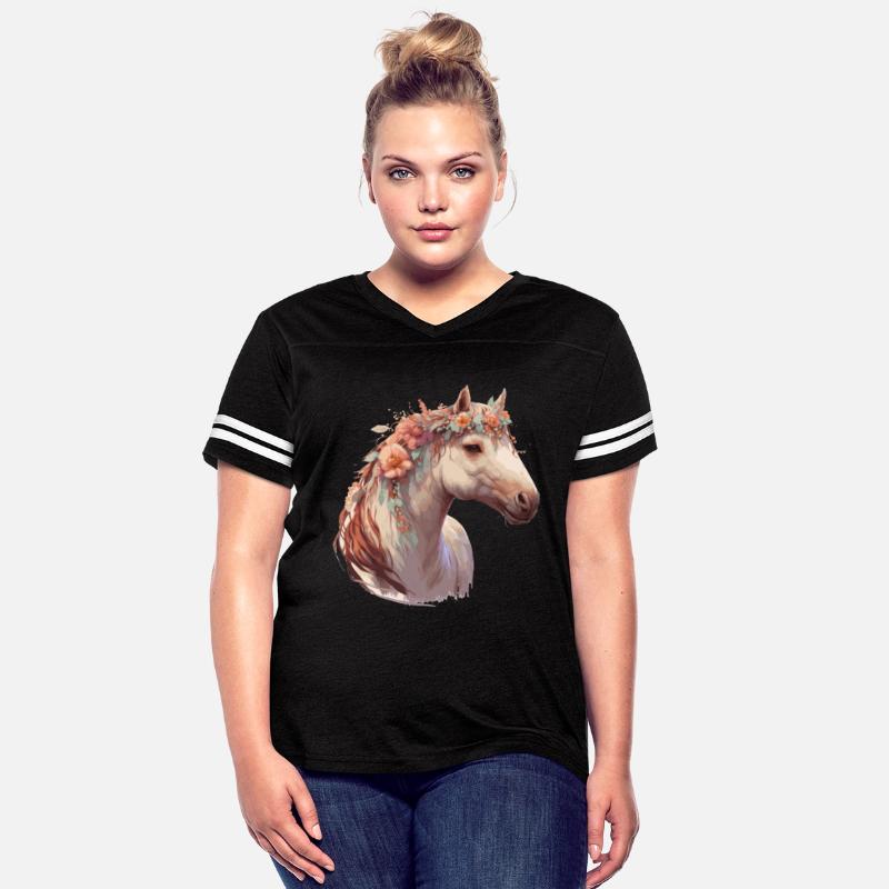 Watercolor Flower Horse Chinese Zodiac Animal Sign